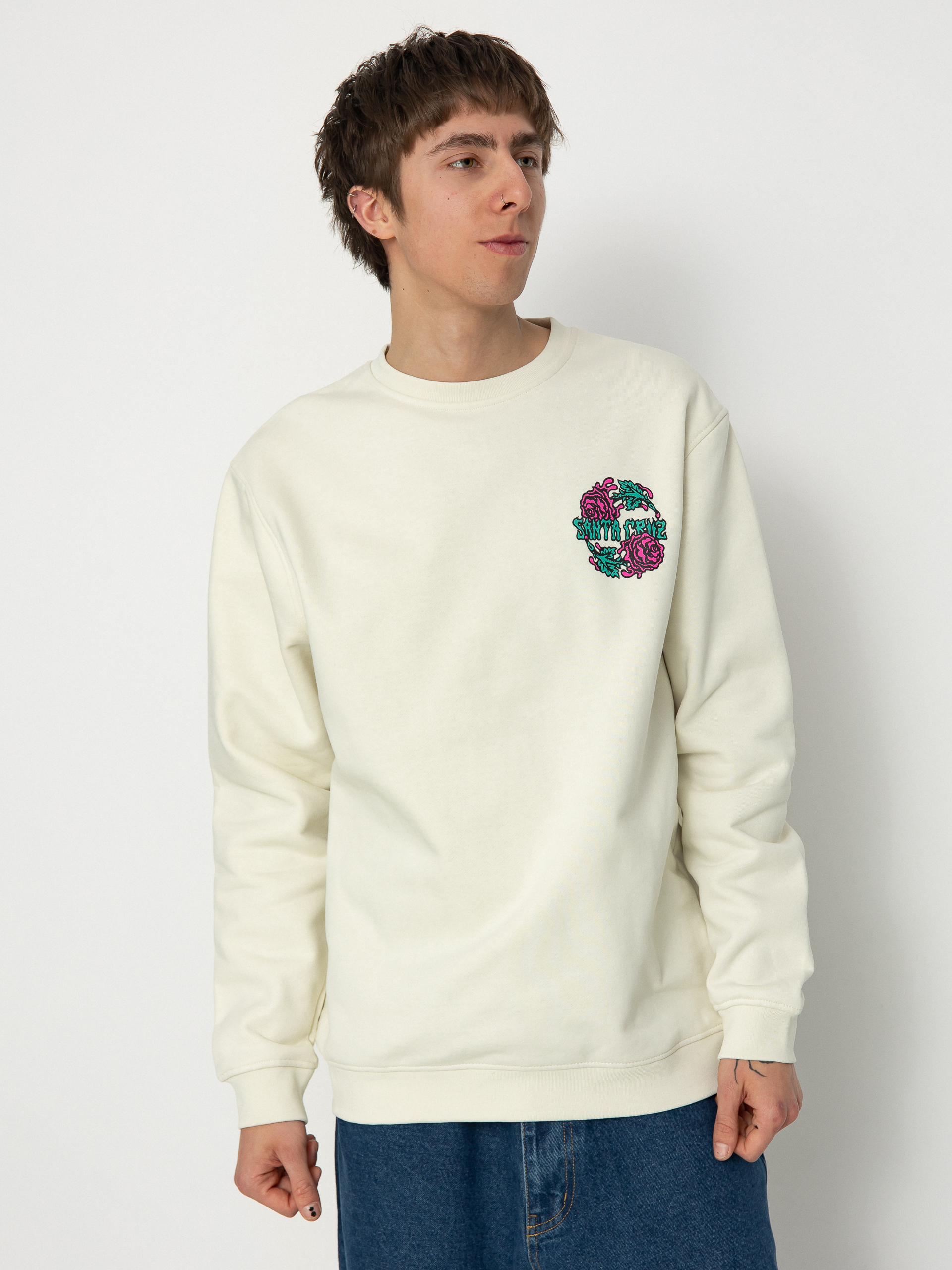 Bluza Santa Cruz Dressen Rose Two Crew (light grey)