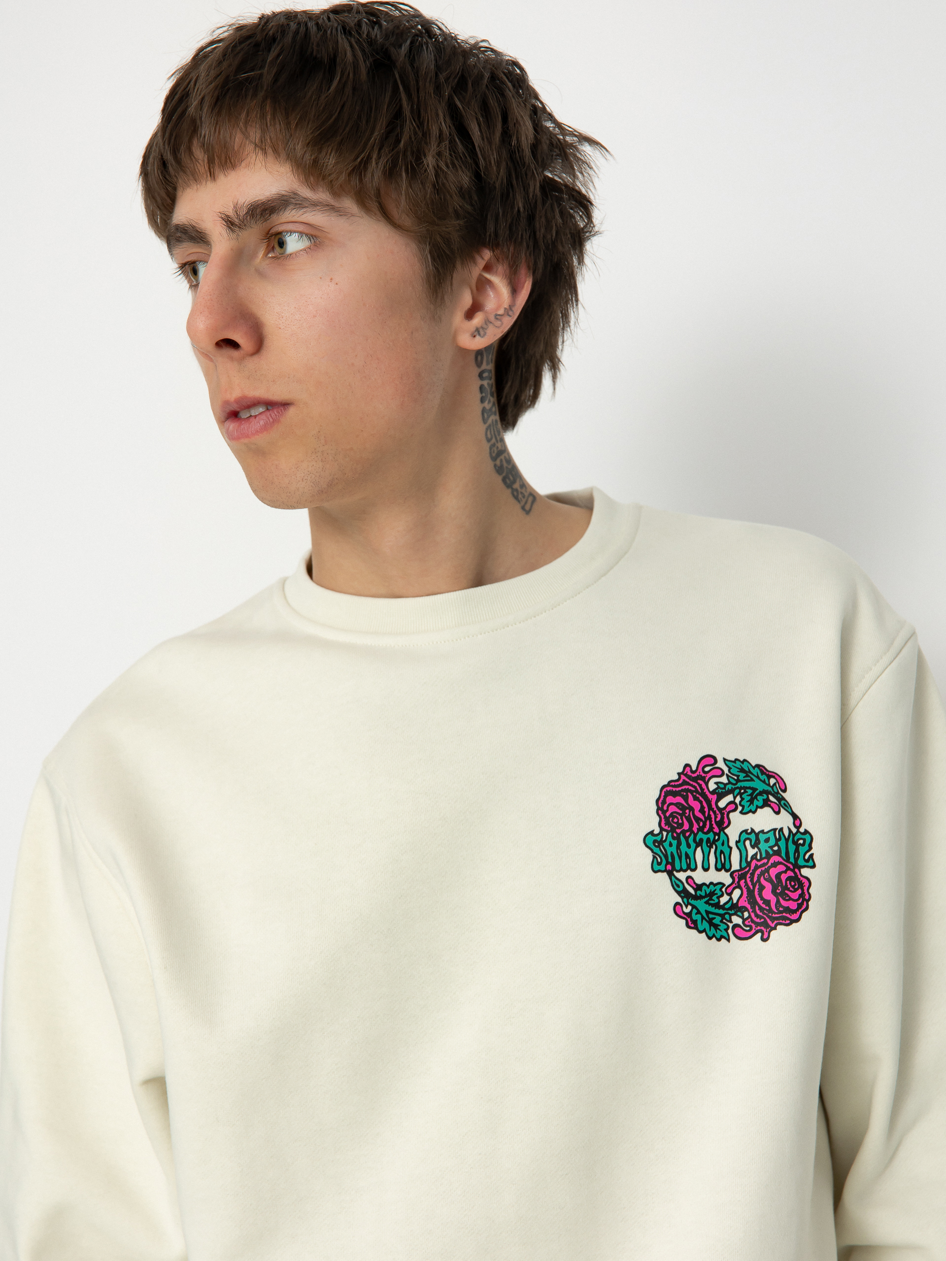 Bluza Santa Cruz Dressen Rose Two Crew (light grey)