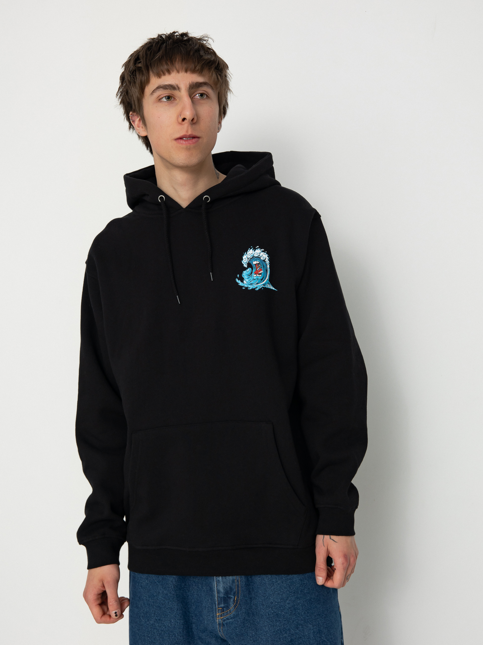 Bluza z kapturem Santa Cruz Screaming Wave (black)