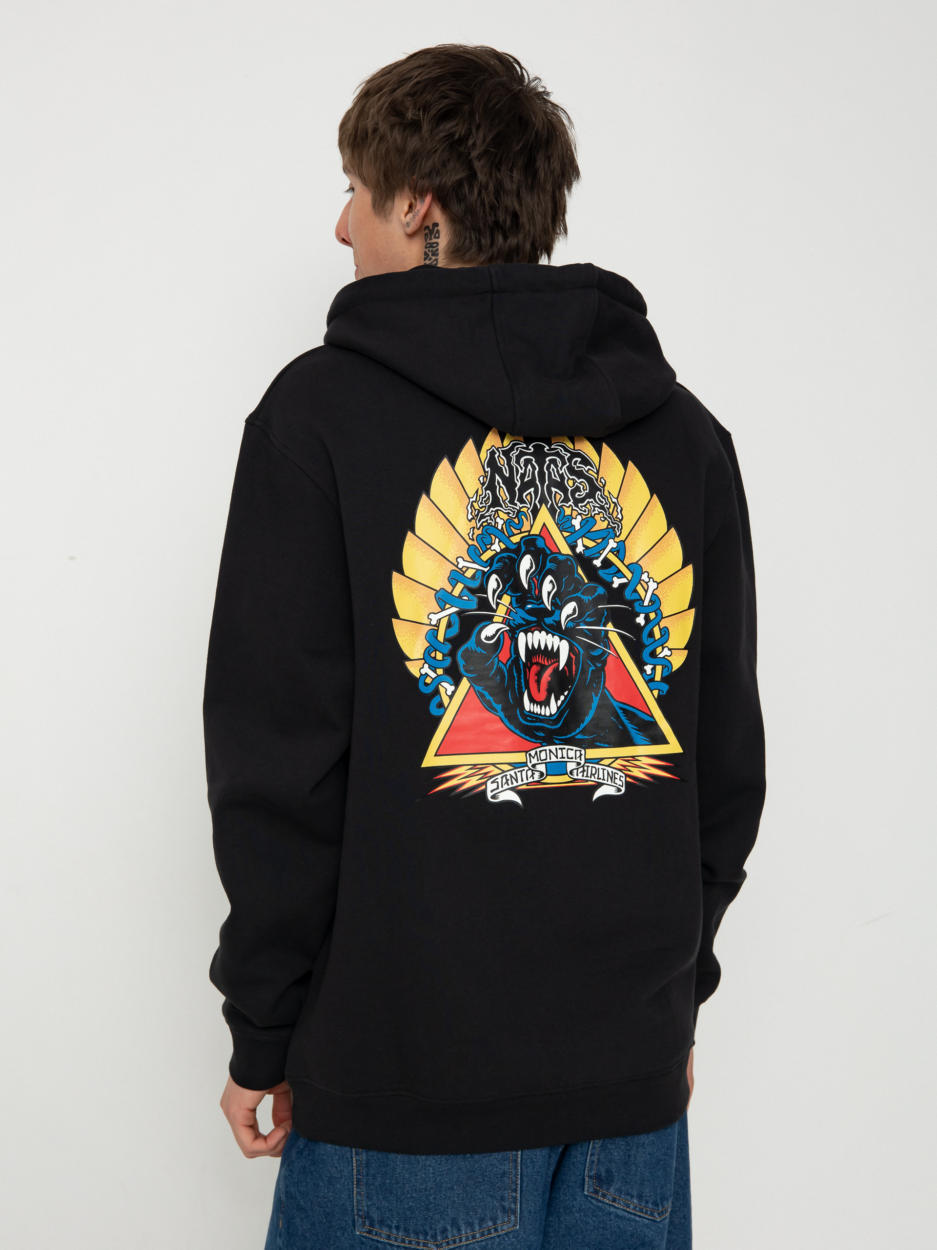 Bluza z kapturem Santa Cruz Natas Screaming Panther (black)