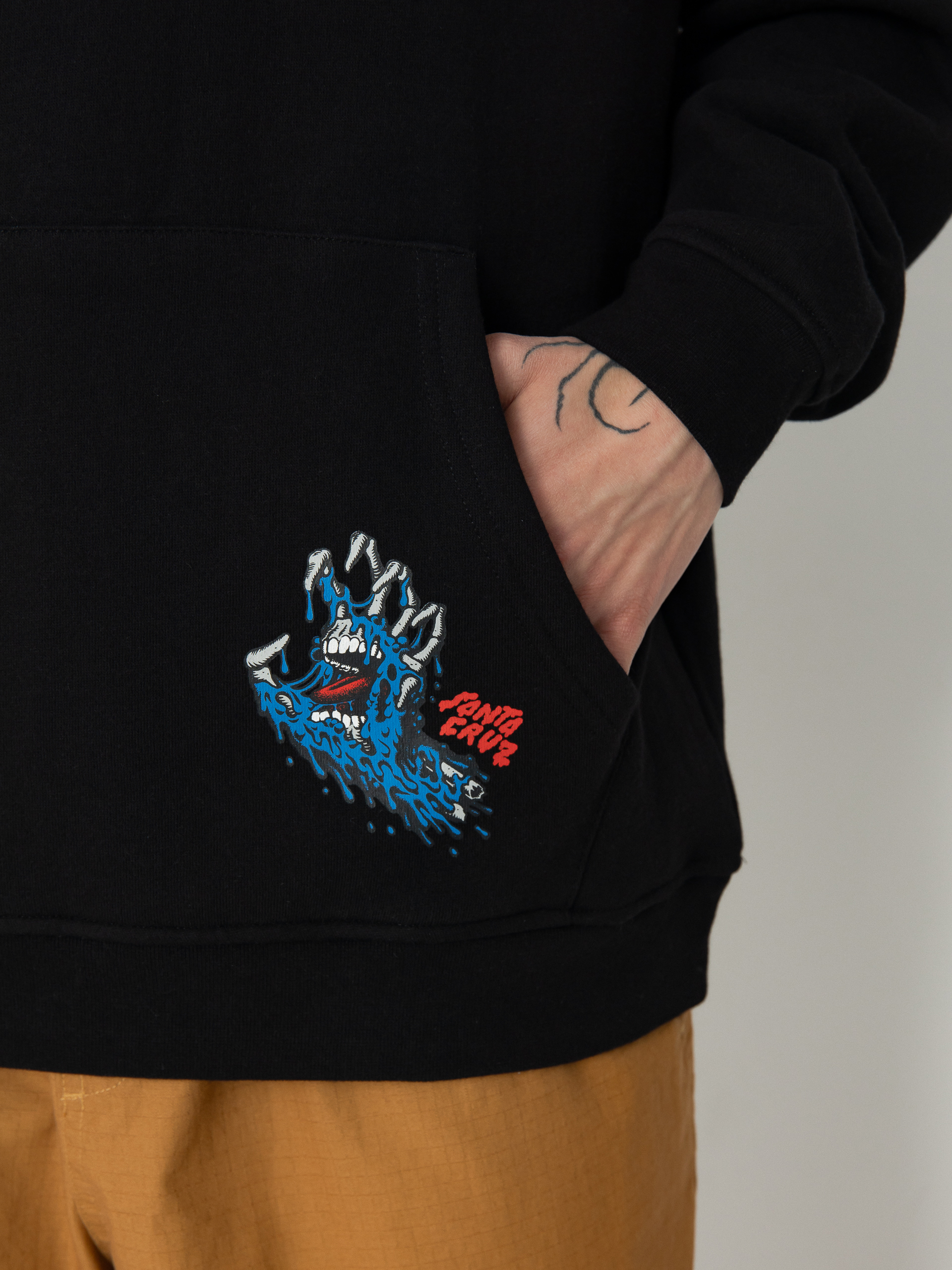 Bluza z kapturem Santa Cruz Melting Hand HD (black)