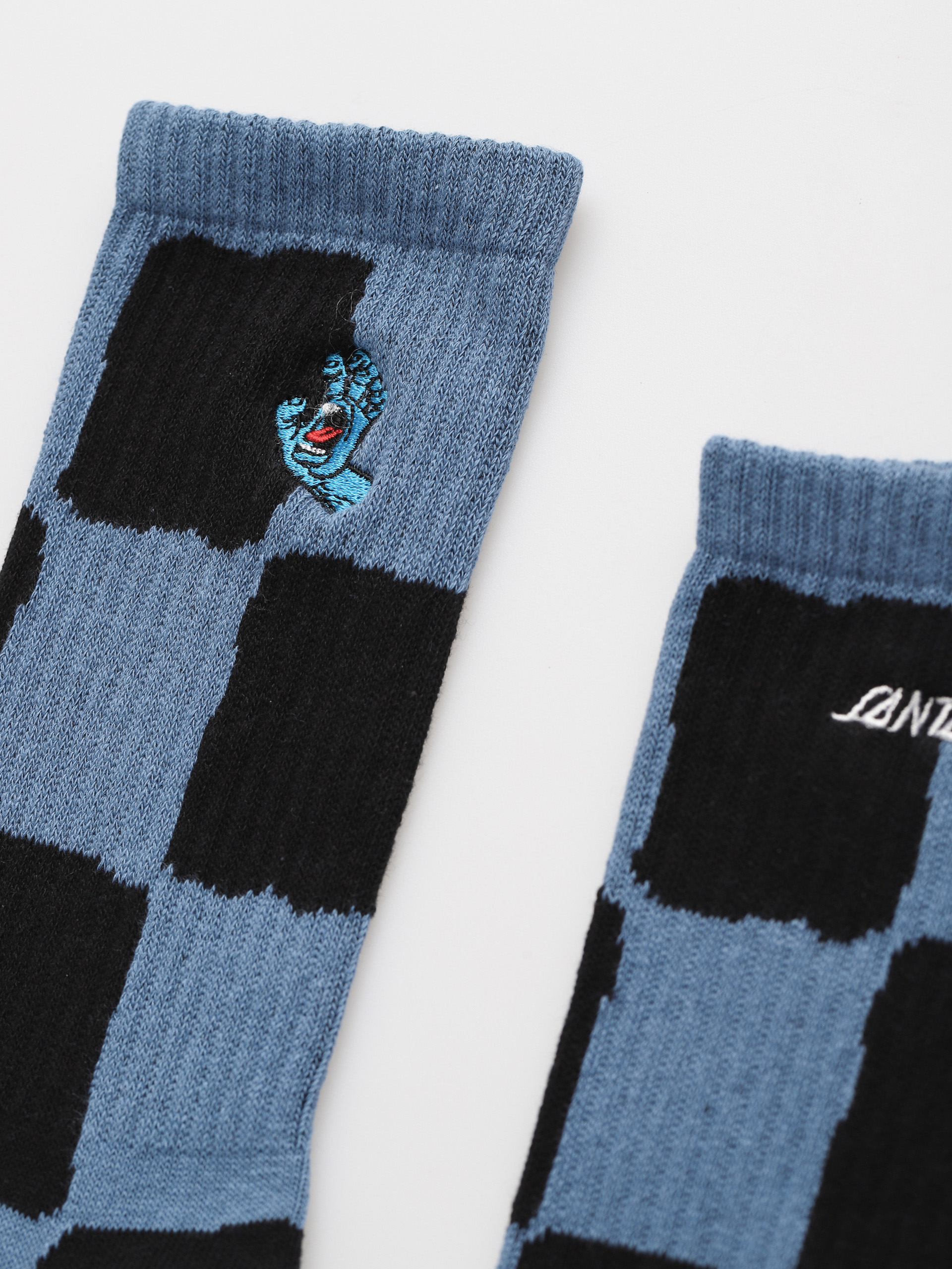 Skarpetki Santa Cruz Screaming Mini Hand (dusty blue check)