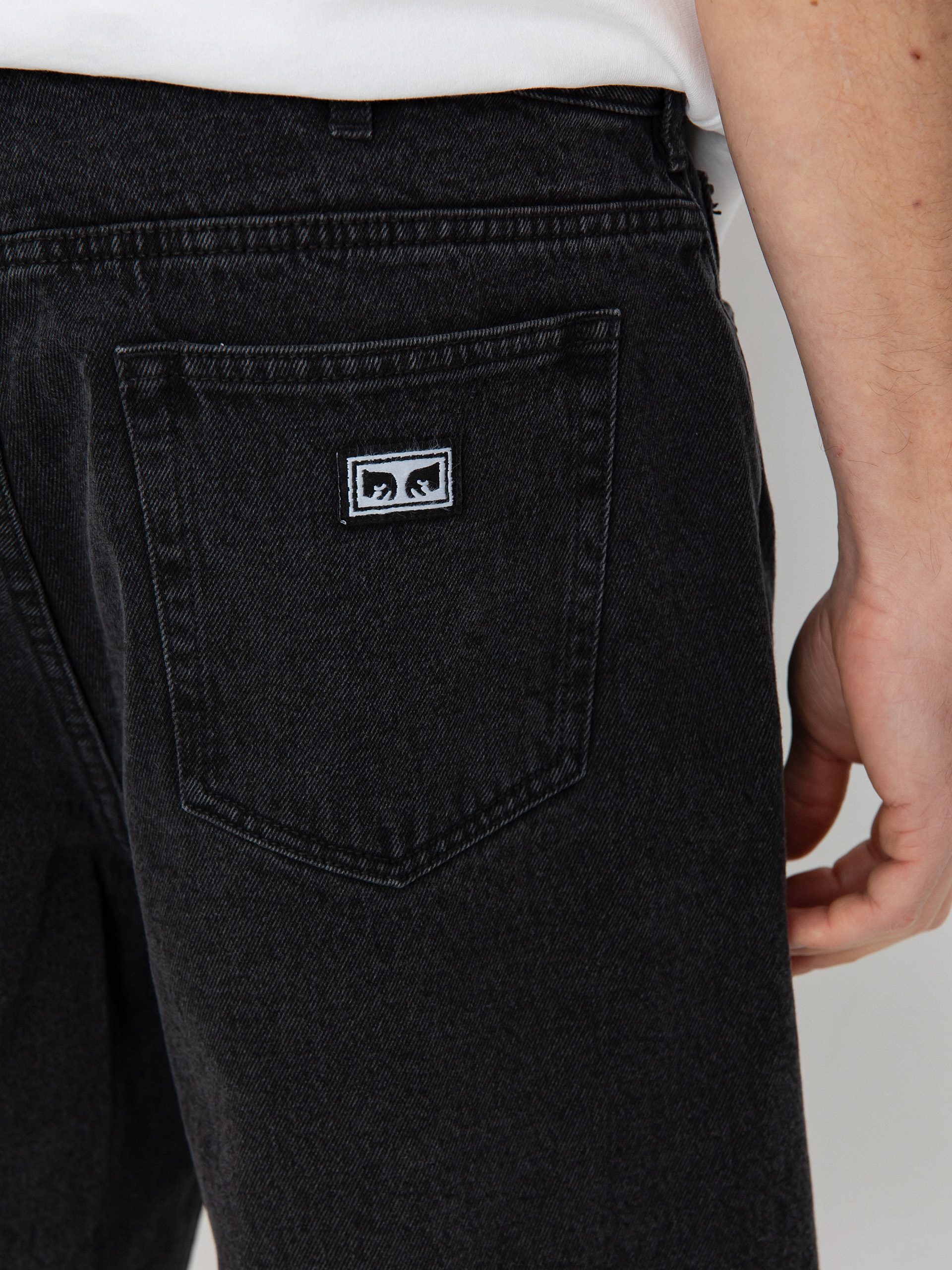 Szorty OBEY Bigwig Baggy Denim (faded black)