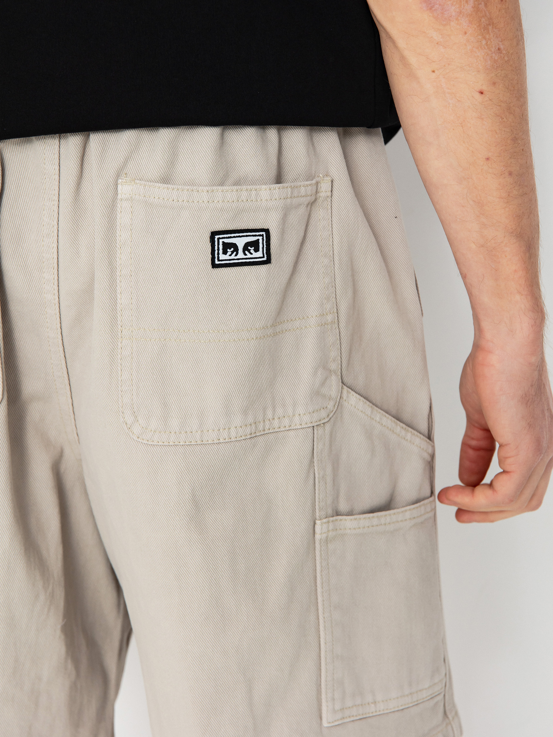 Szorty OBEY Easy Denim Carpenter (silver grey)