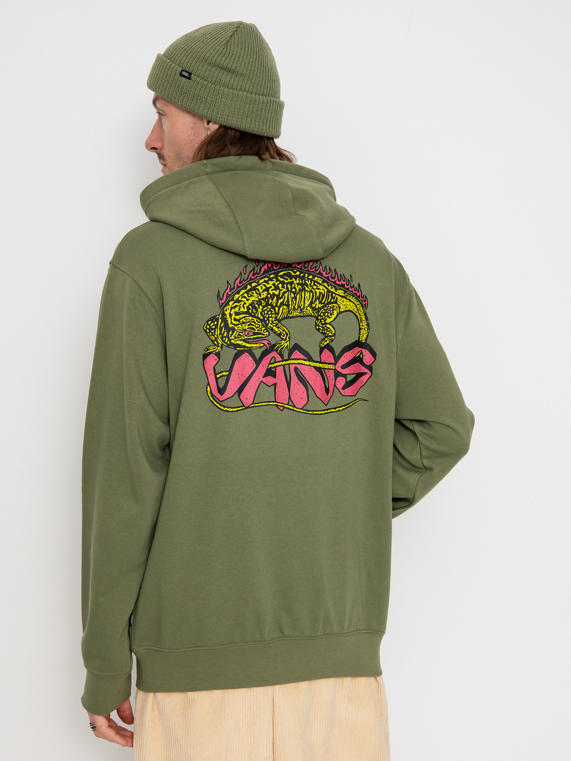 Bluza z kapturem Vans Fiery Friend HD (olivine)