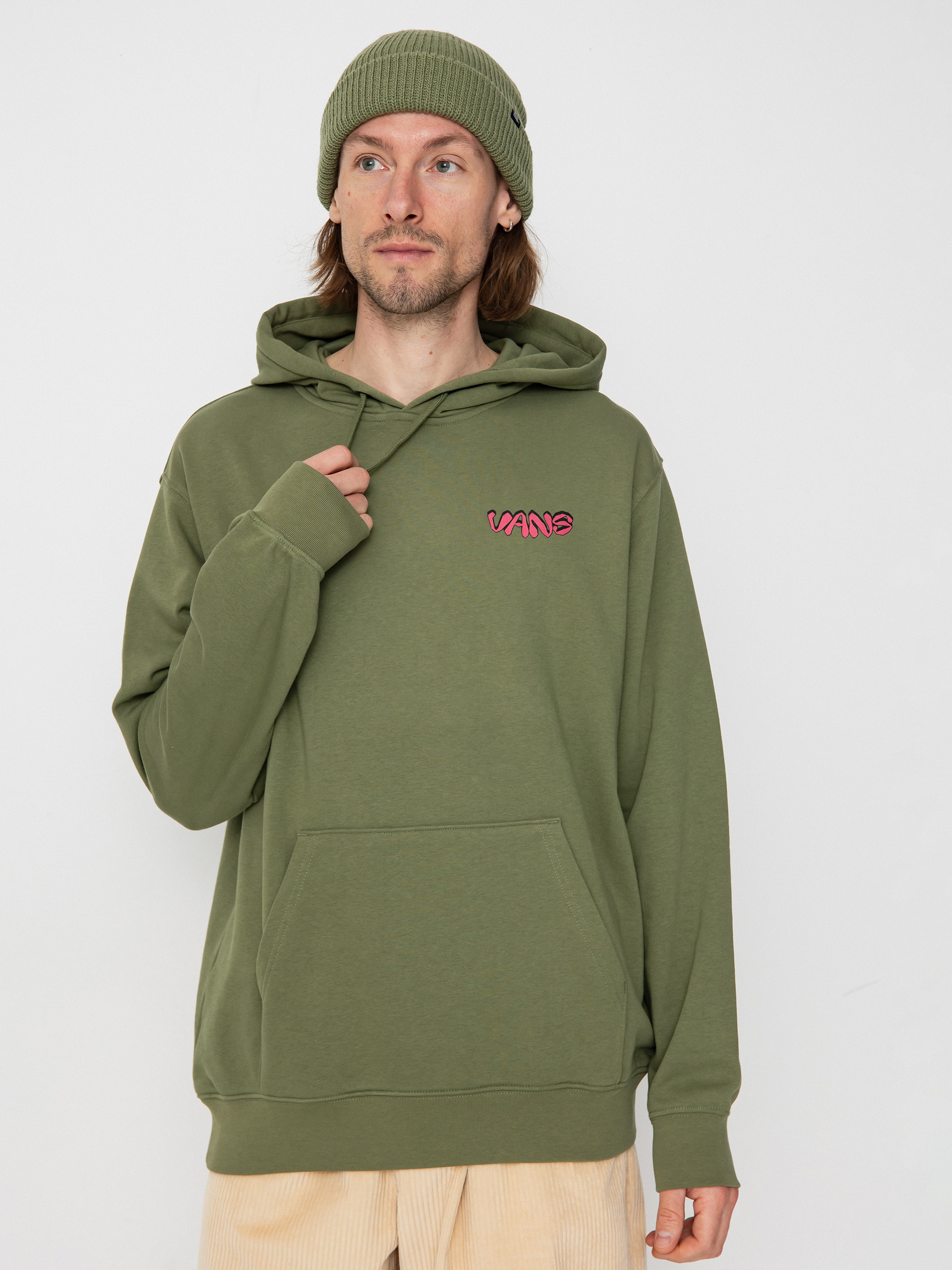 Bluza z kapturem Vans Fiery Friend HD (olivine)