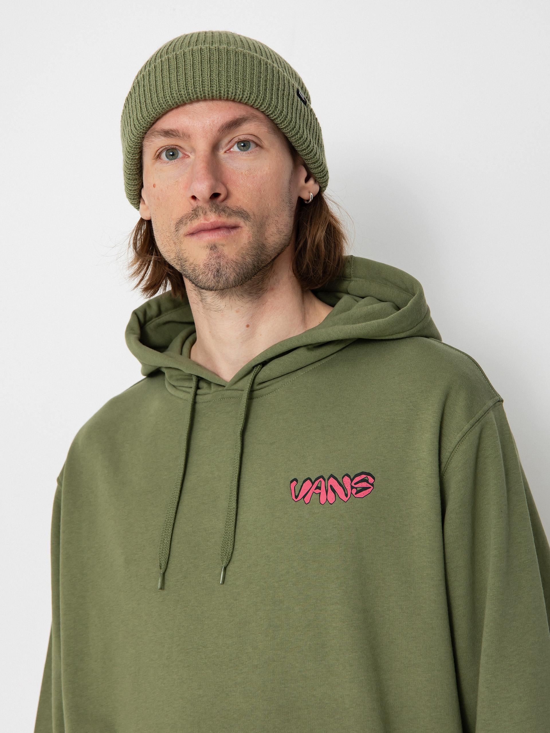 Bluza z kapturem Vans Fiery Friend HD (olivine)