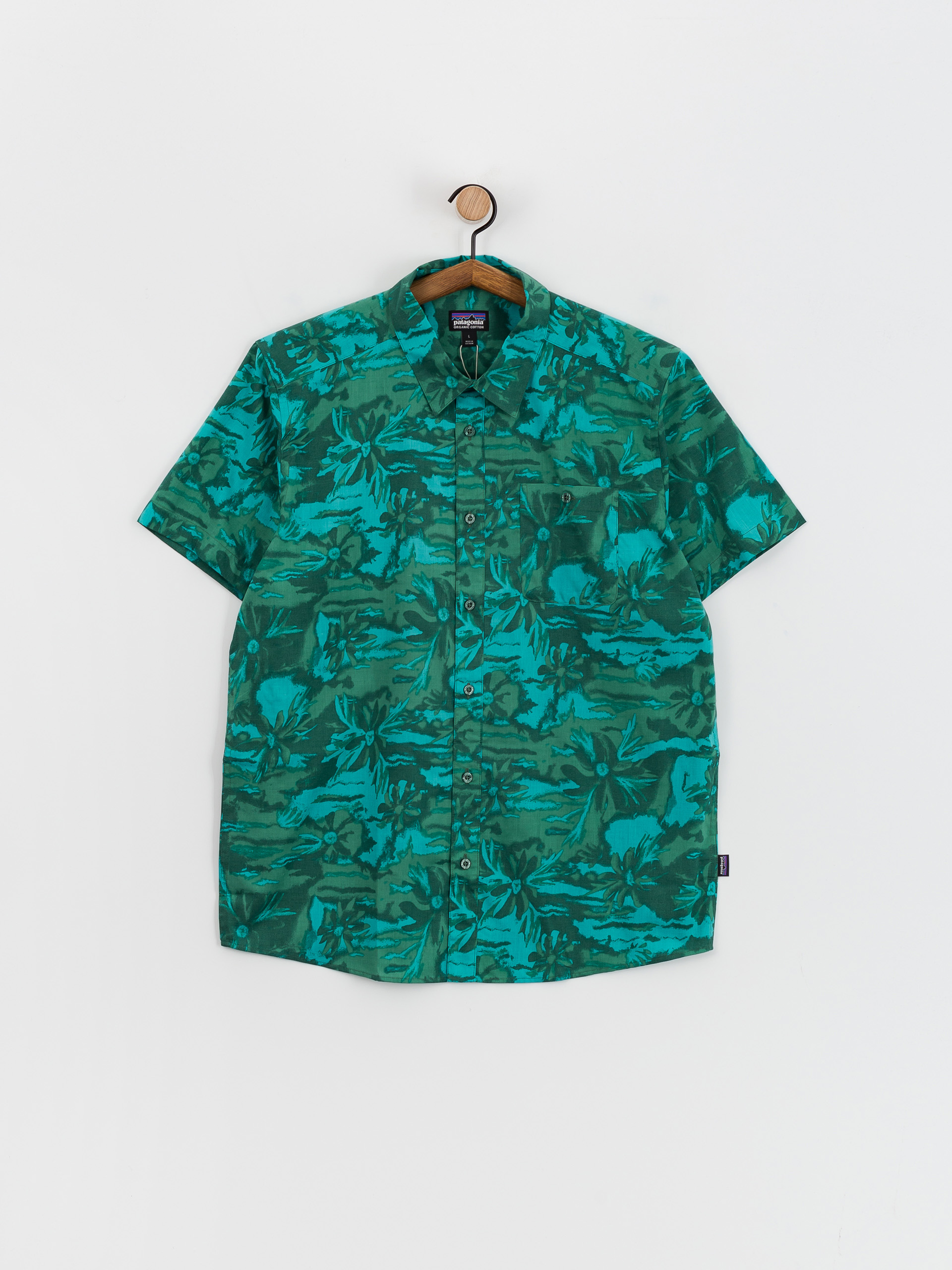 Koszula Patagonia Go To Shirt (cliffs and waves conifer green)