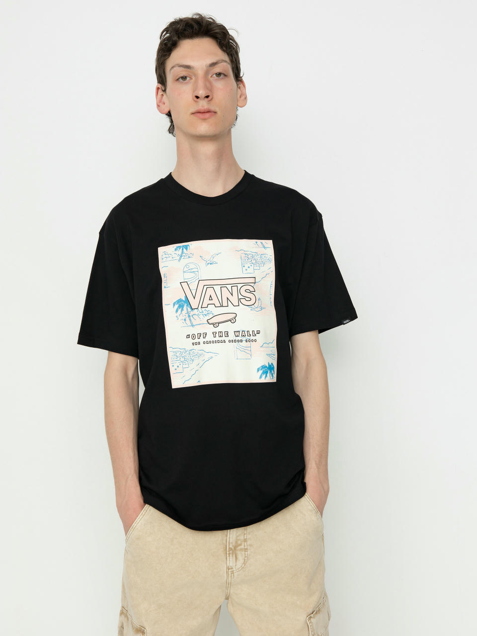 T-shirt Vans Classic Print Box (black/chintz rose)