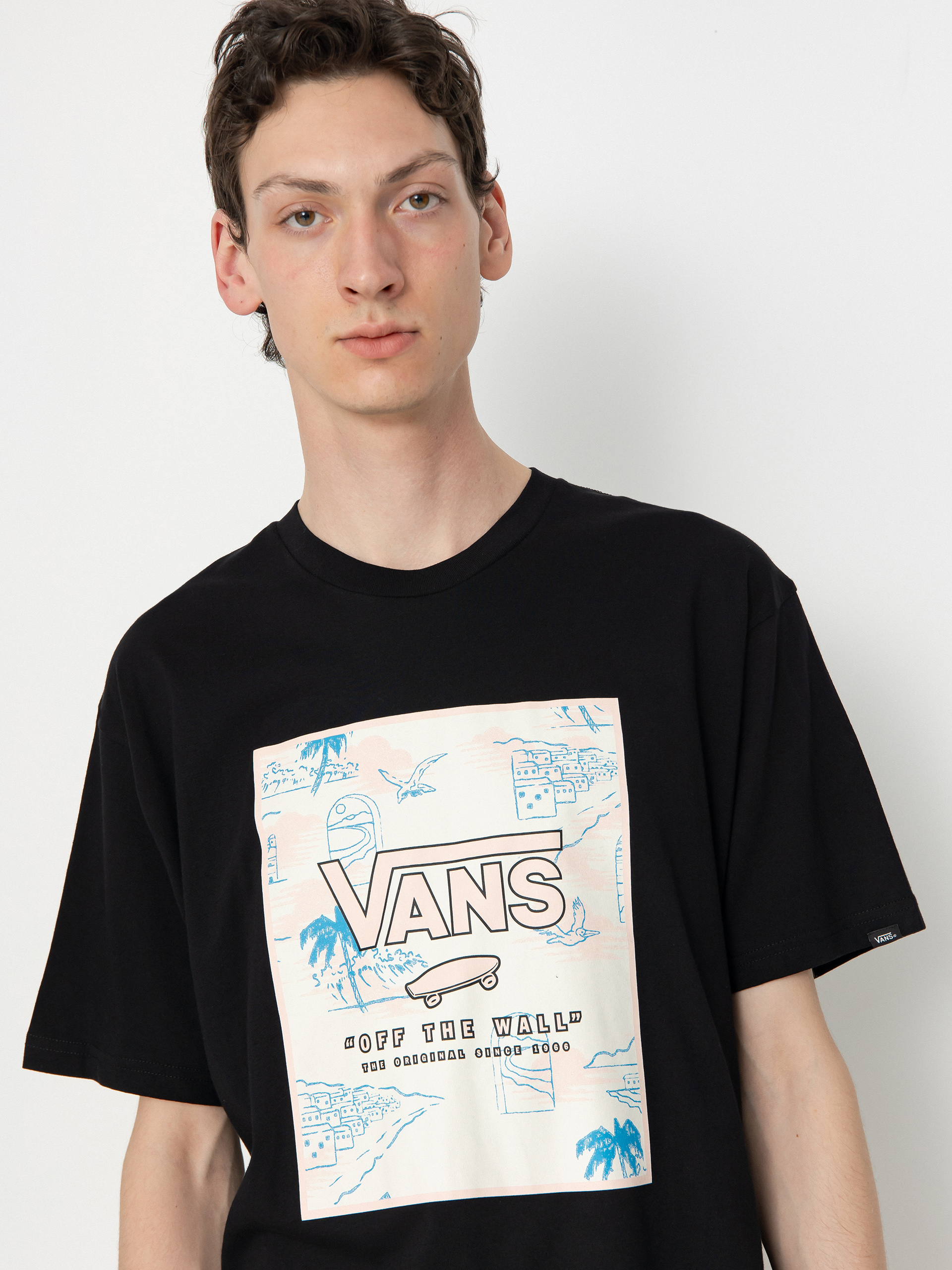 T-shirt Vans Classic Print Box (black/chintz rose)
