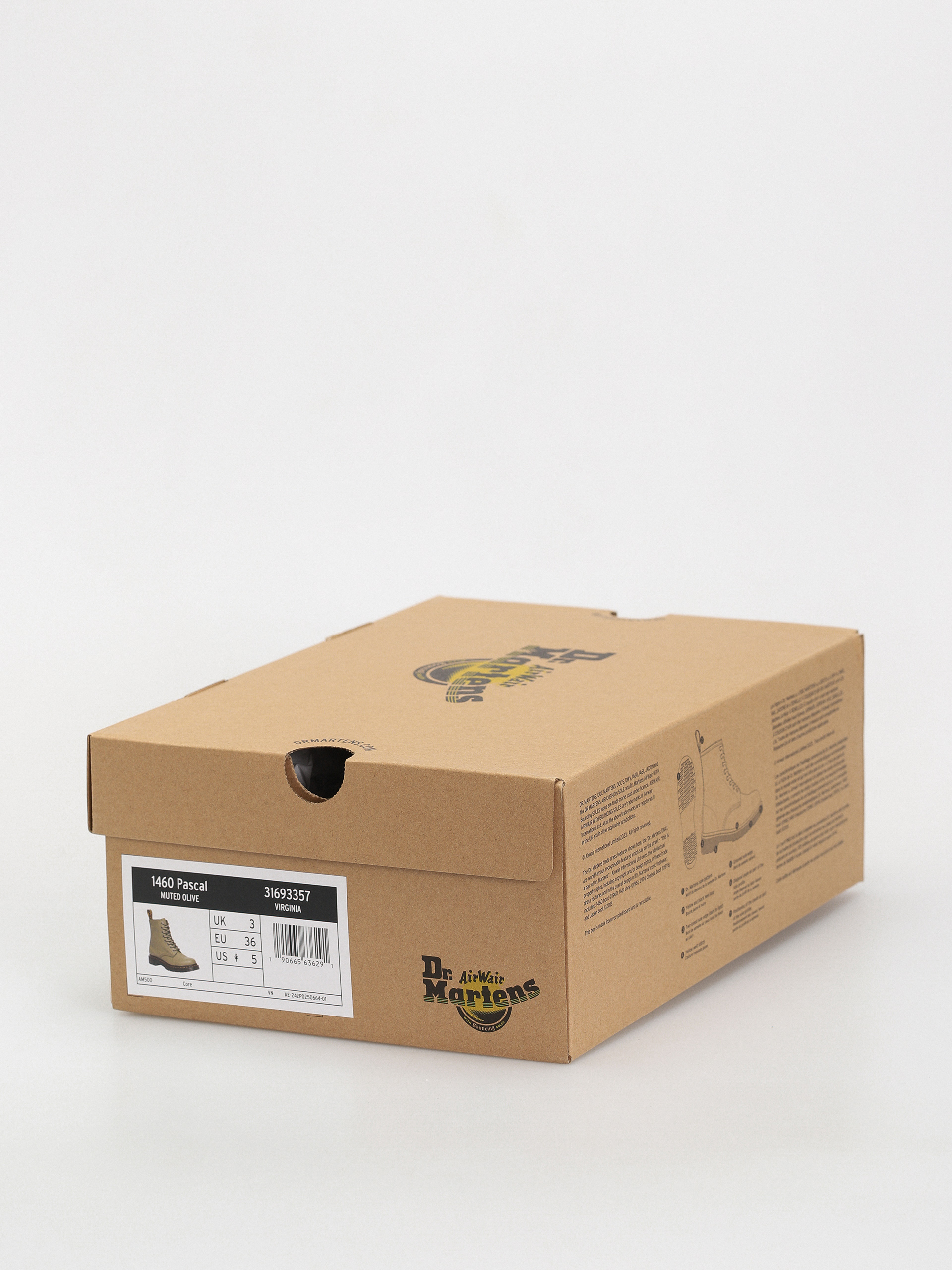 Buty Dr. Martens 1460 Pascal Wmn (muted olive virginia)