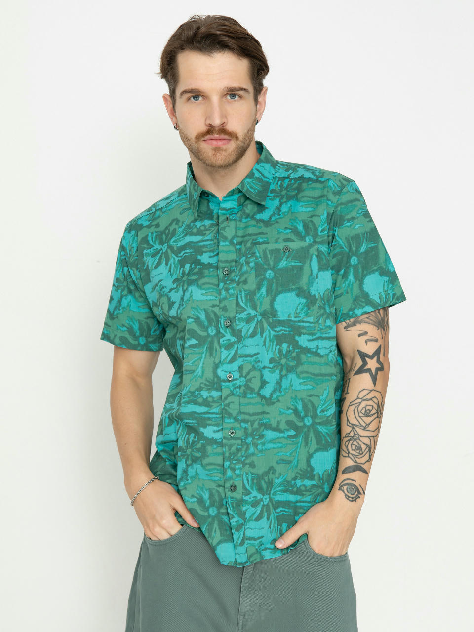 Koszula Patagonia Go To Shirt (cliffs and waves conifer green)