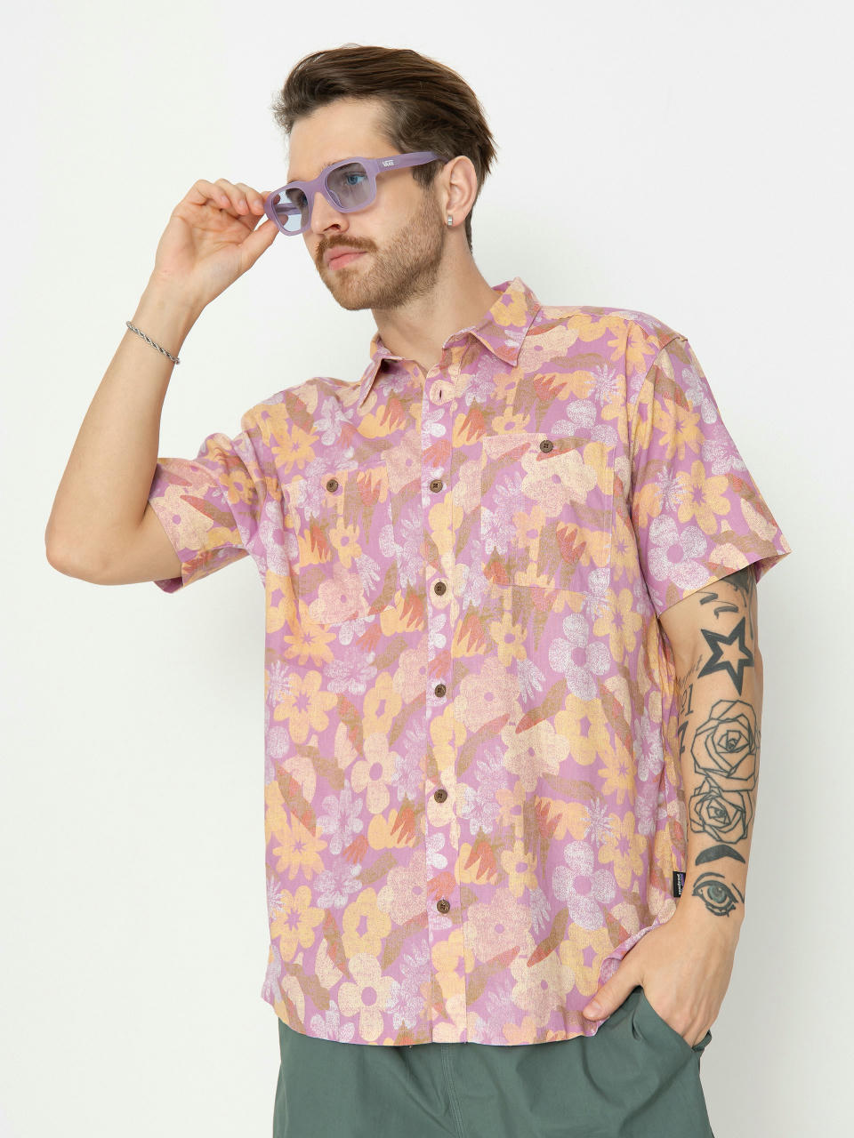 Koszula Patagonia Back Step Shirt (channeling spring milkweed mauve)