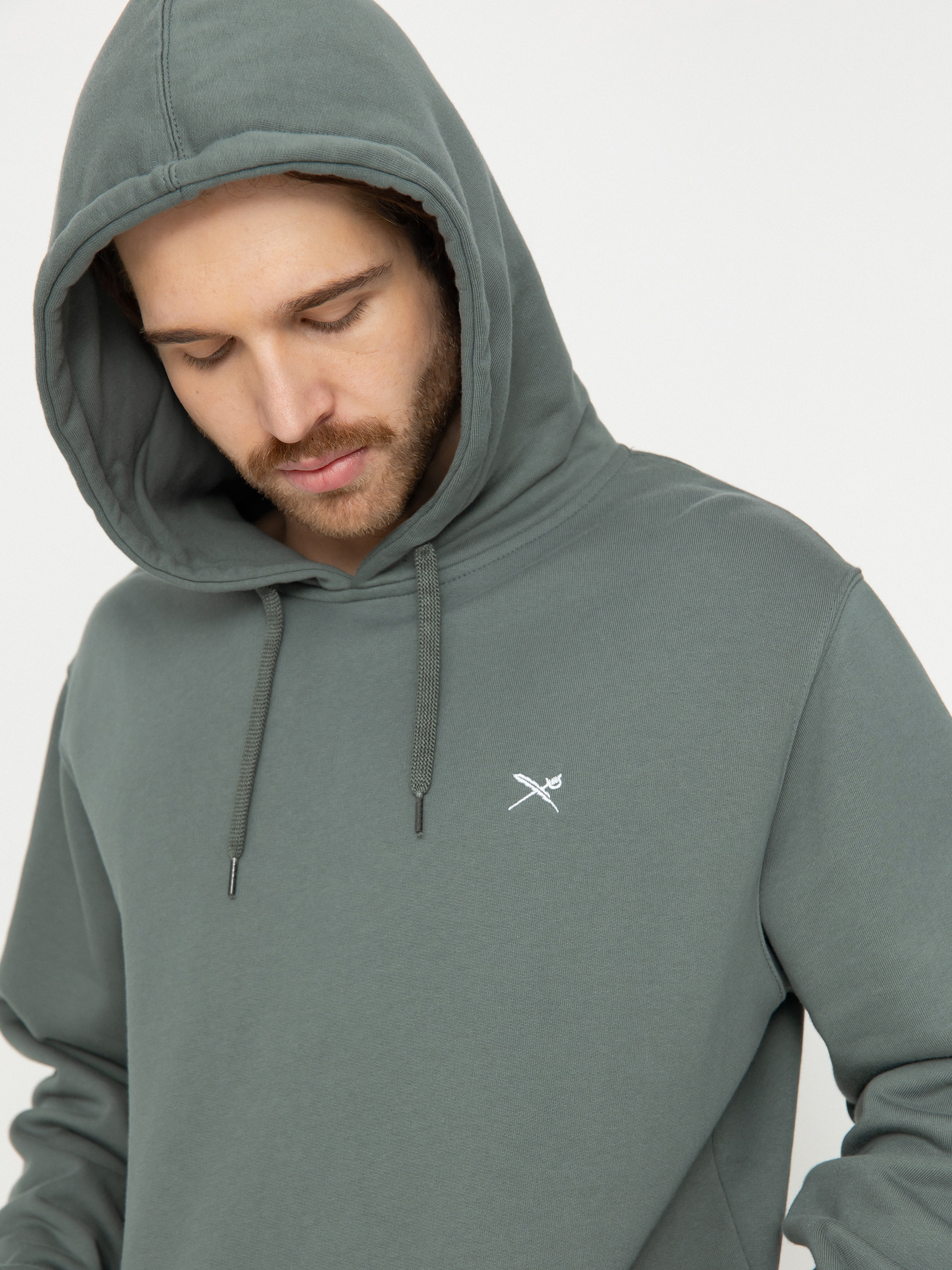 Bluza z kapturem Iriedaily Mini Flag 2 HD (jungle green)