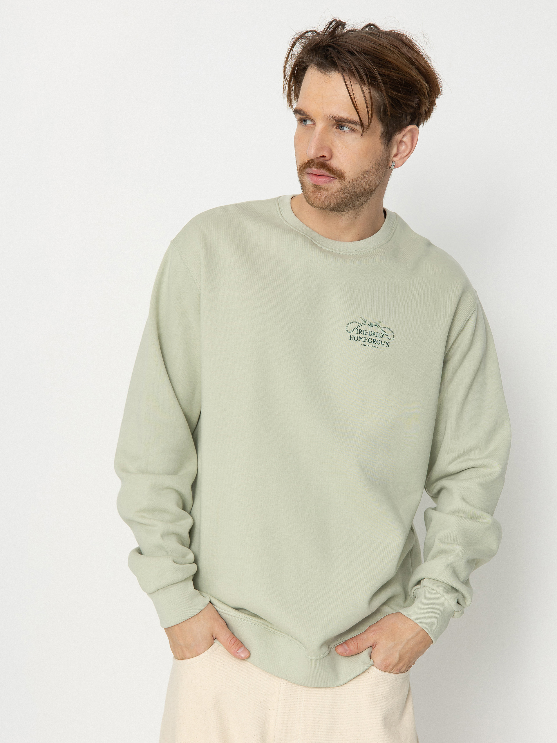 Bluza Iriedaily Bonsigh Crew (light sage)