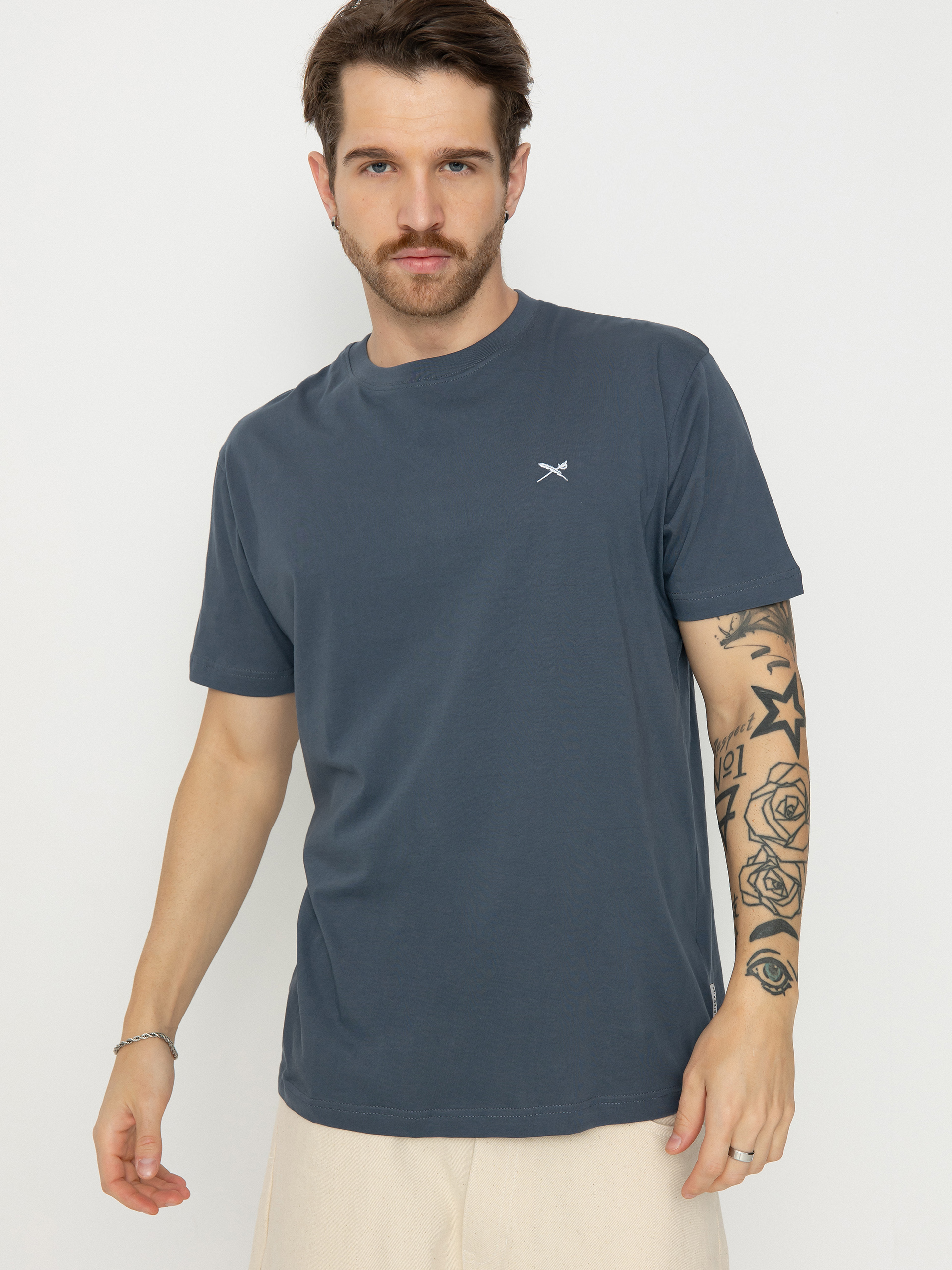 T-shirt Iriedaily Mini Flag Emb 2 (dark steel)