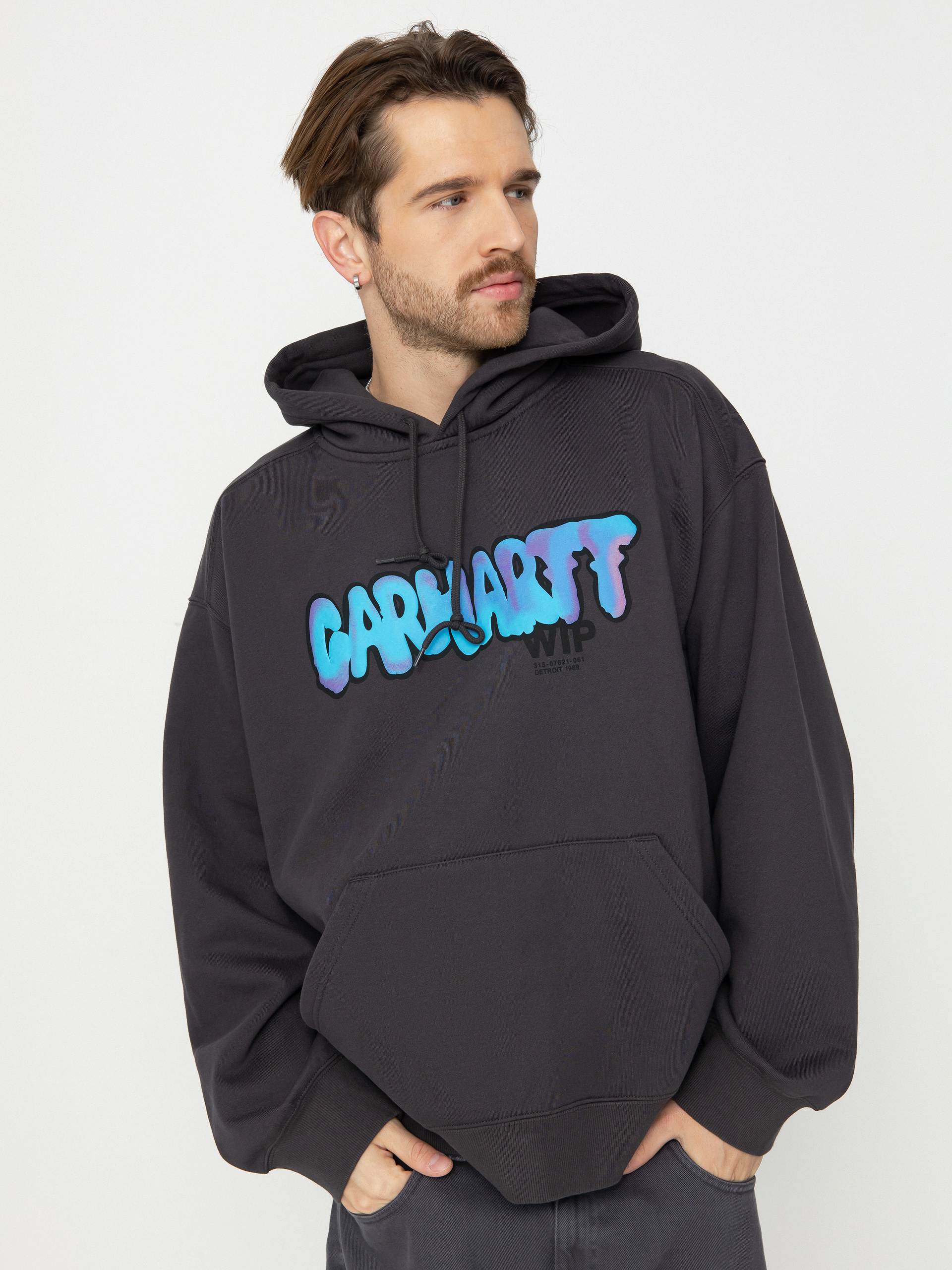 Bluza z kapturem Carhartt WIP Drip HD (charcoal)