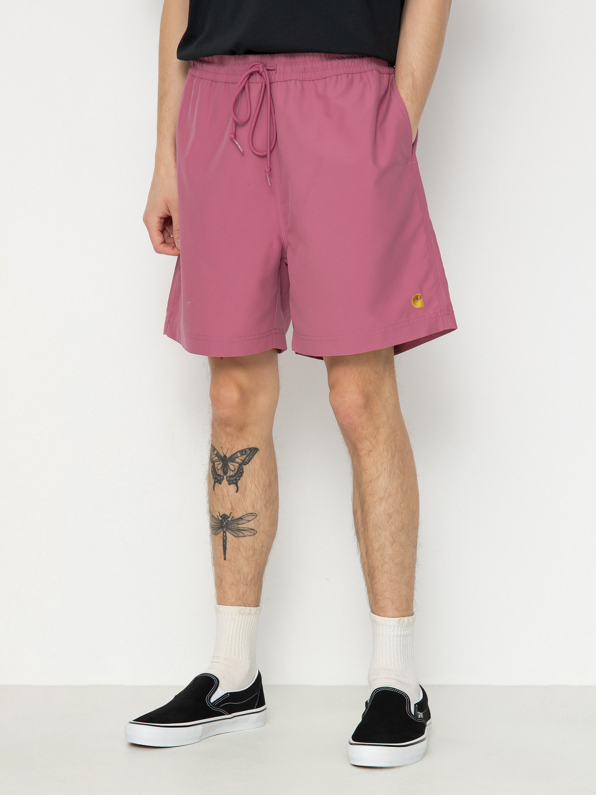 Szorty Carhartt WIP Chase Swim (magenta/gold)