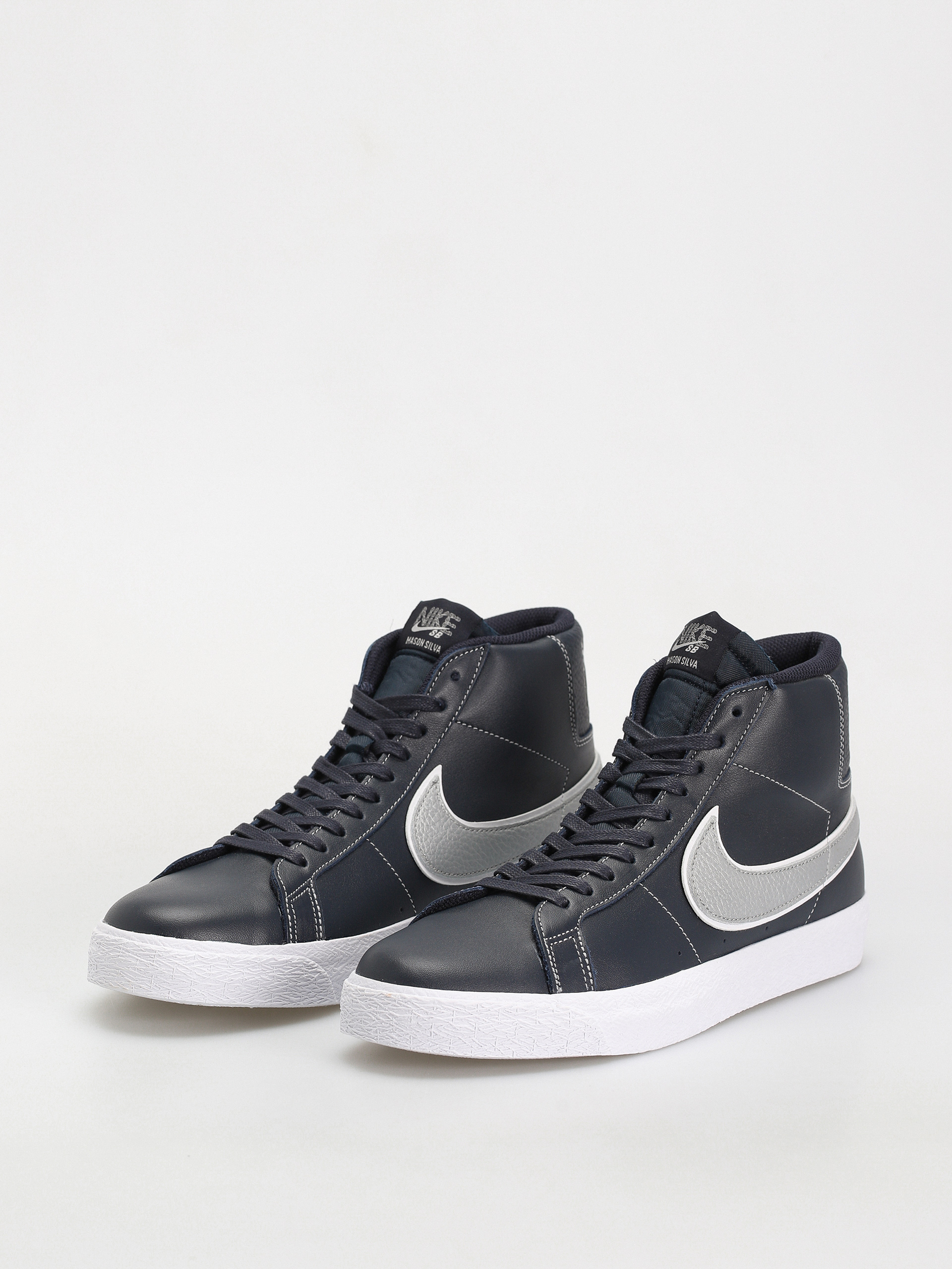 Buty Nike SB Zoom Blazer Mid Mason Silva QS (dark obsidian/metallic silver white)