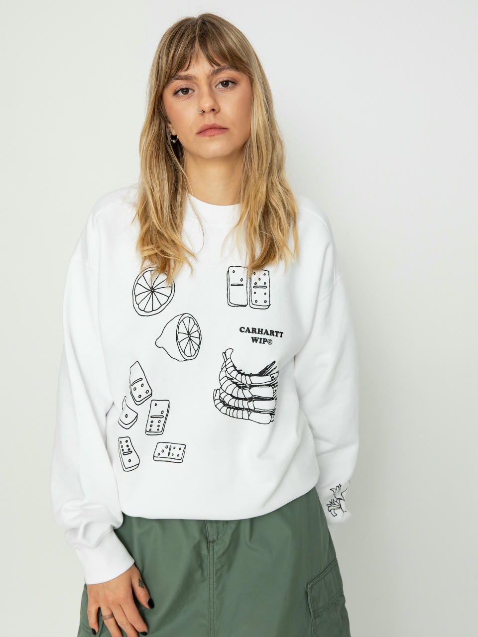 Bluza Carhartt WIP Isis Maria Lunch Wmn (white/black)