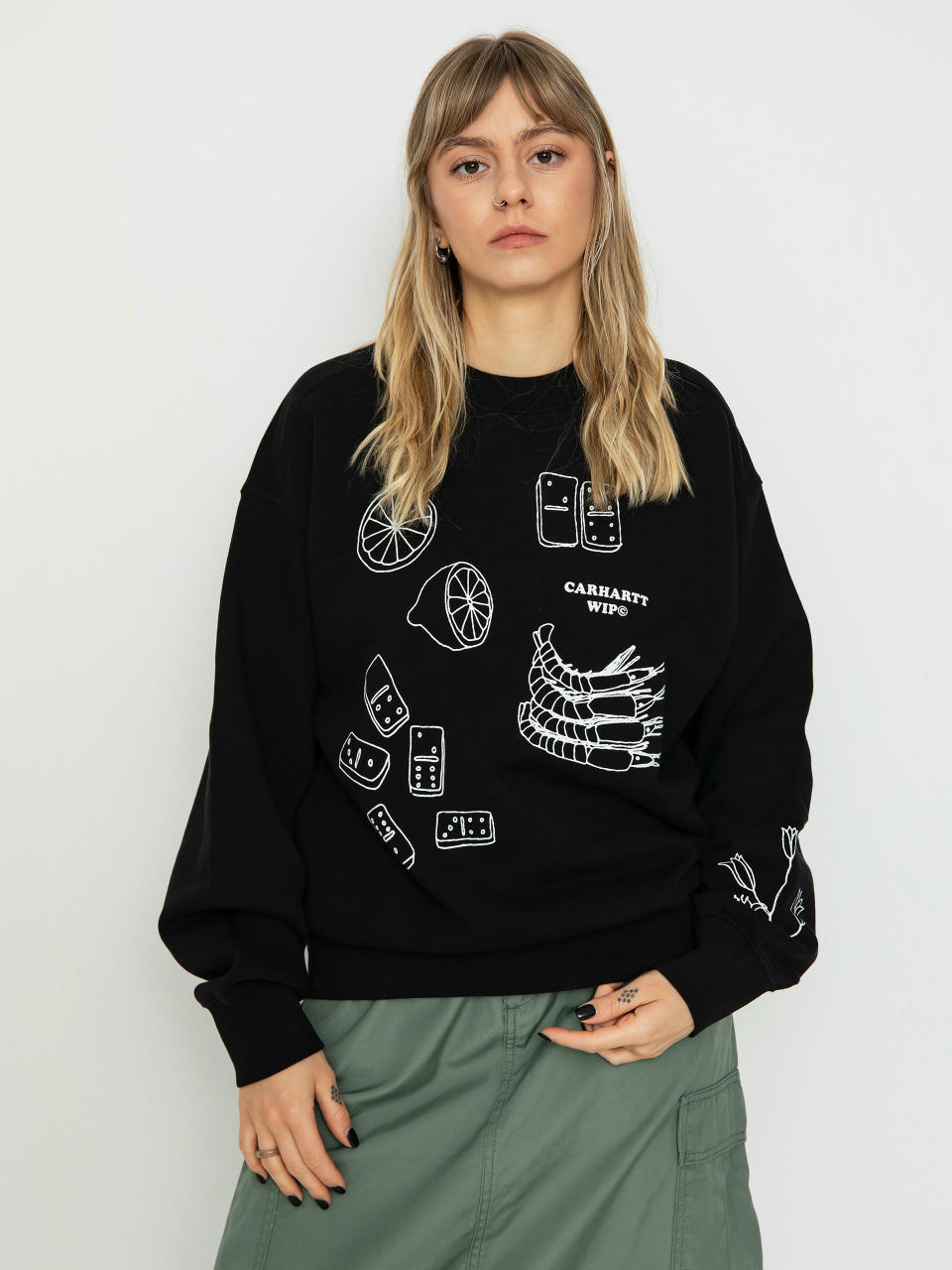 Bluza Carhartt WIP Isis Maria Lunch Wmn (black/white)