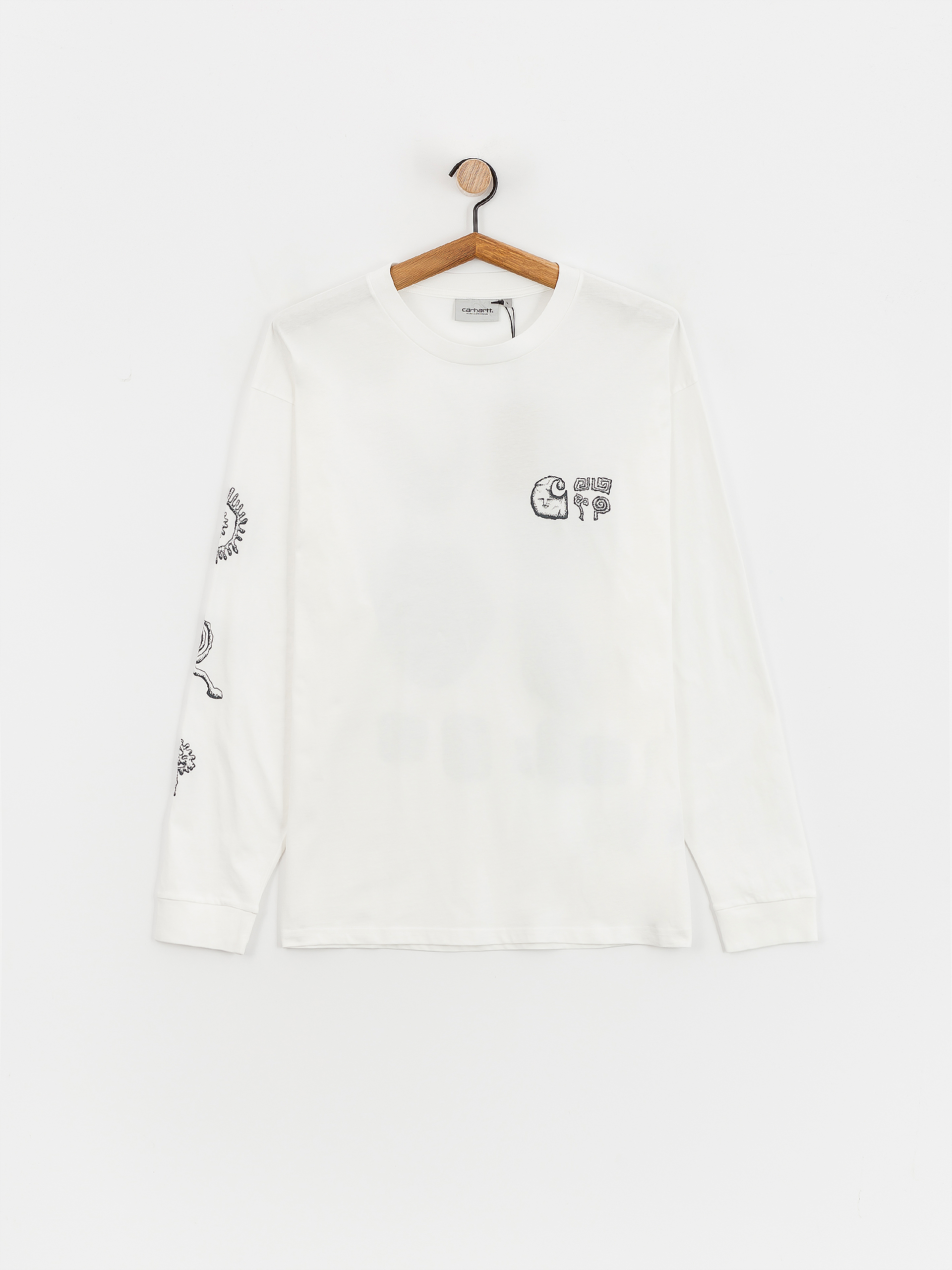 Longsleeve Carhartt WIP Mimetolith (white/flint)