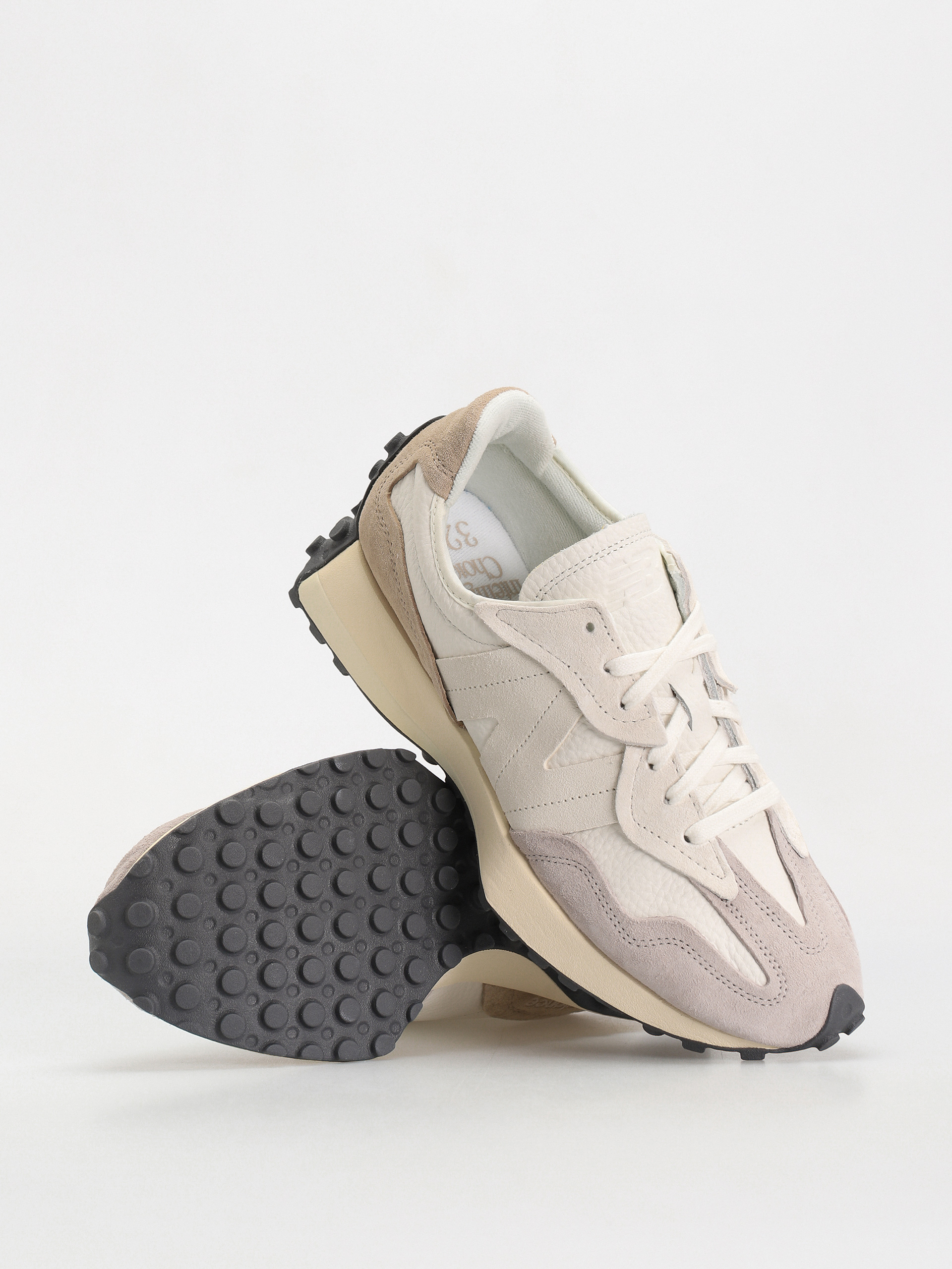 Buty New Balance 327 - brązowy (sea salt brown)