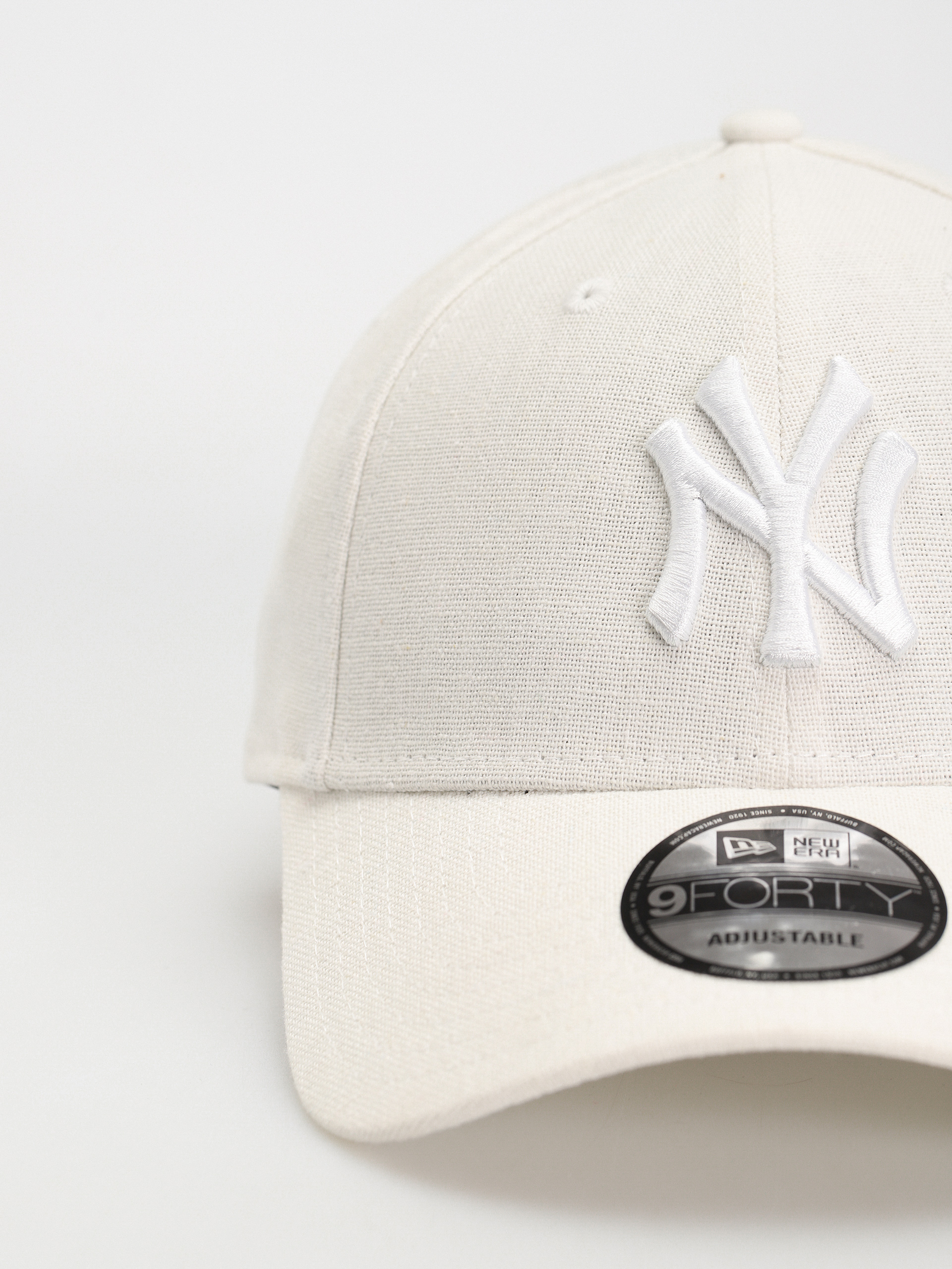 Czapka z daszkiem New Era Linen 9Forty New York Yankess (white/white)