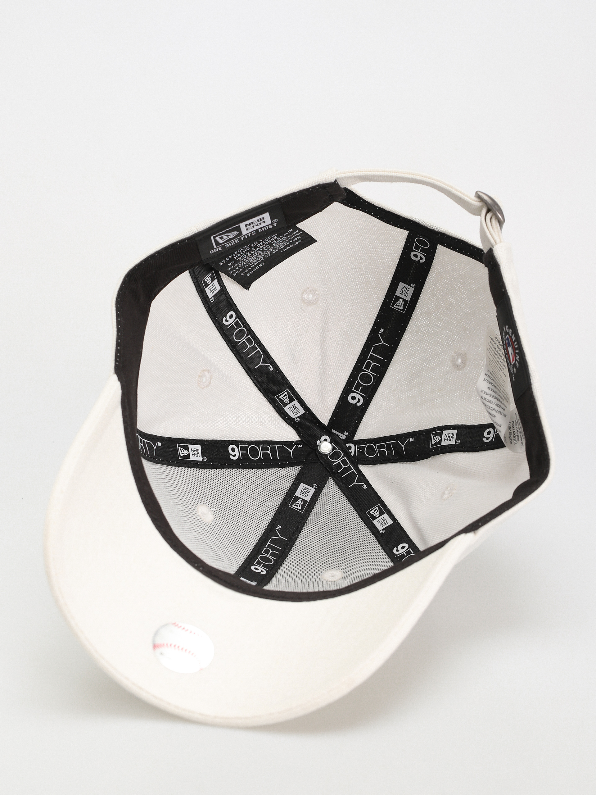 Czapka z daszkiem New Era Linen 9Forty New York Yankess (white/white)