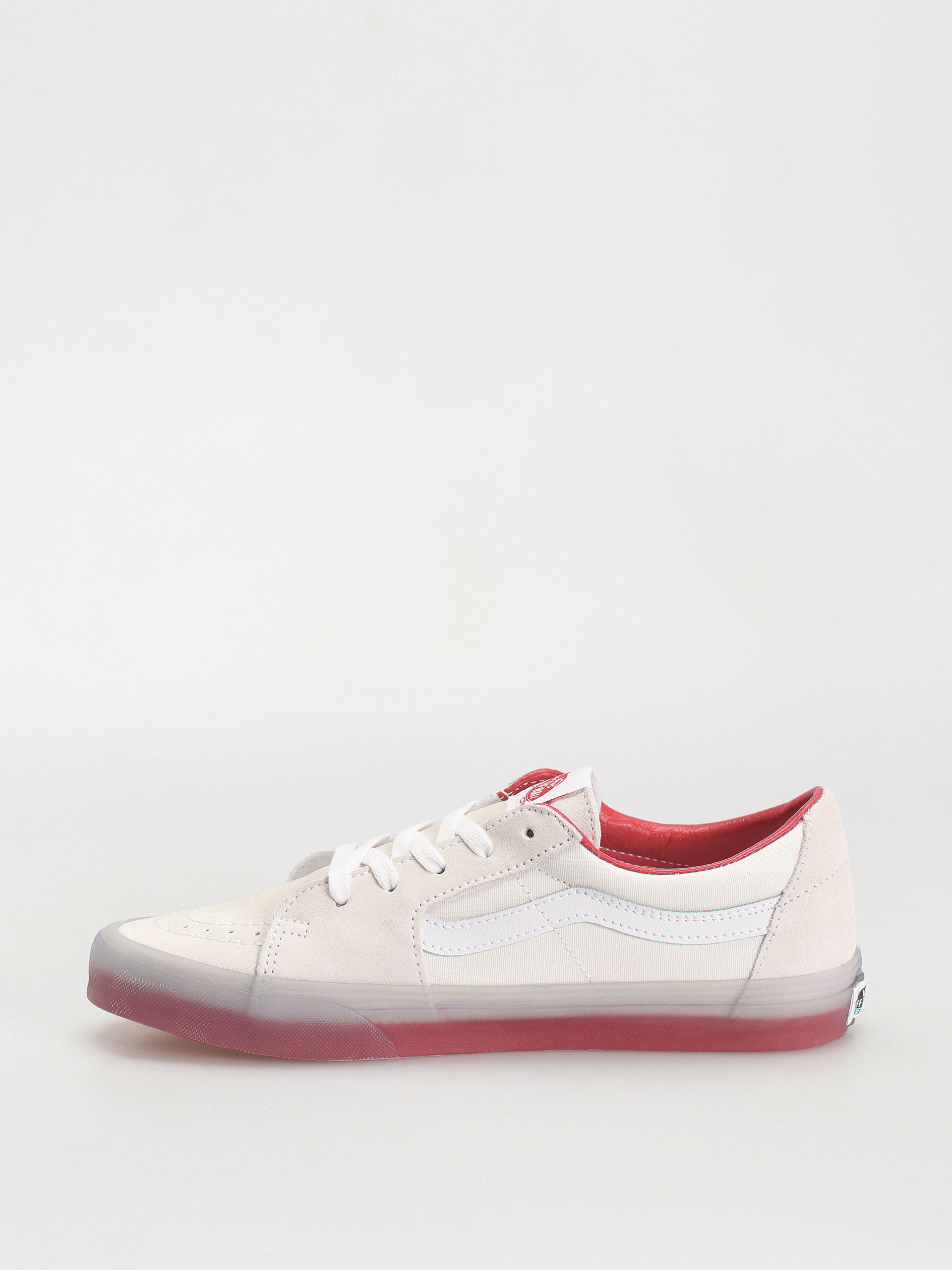 Buty Vans Sk8 Low (translucent sidewall white/red)