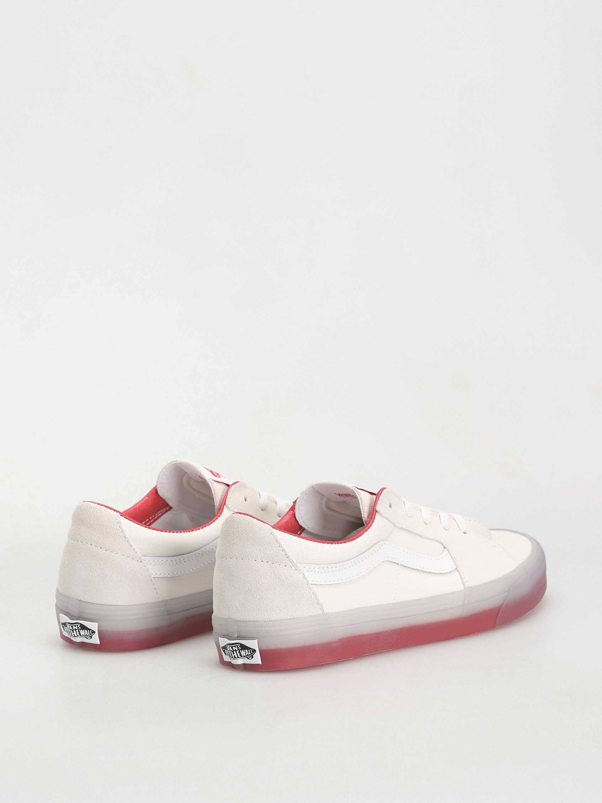 Buty Vans Sk8 Low (translucent sidewall white/red)