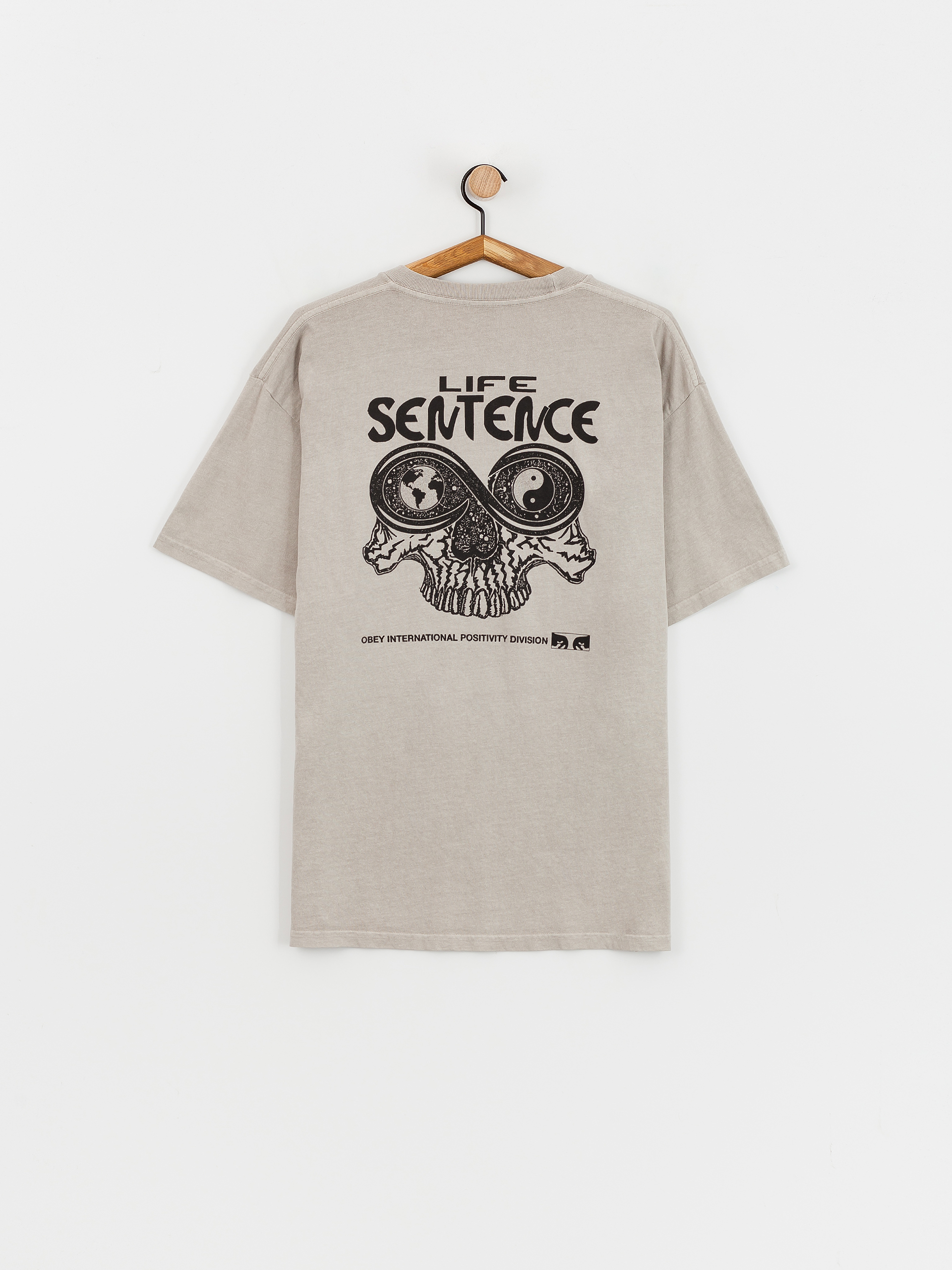 T-shirt OBEY Life Sentence (pigment silver grey)