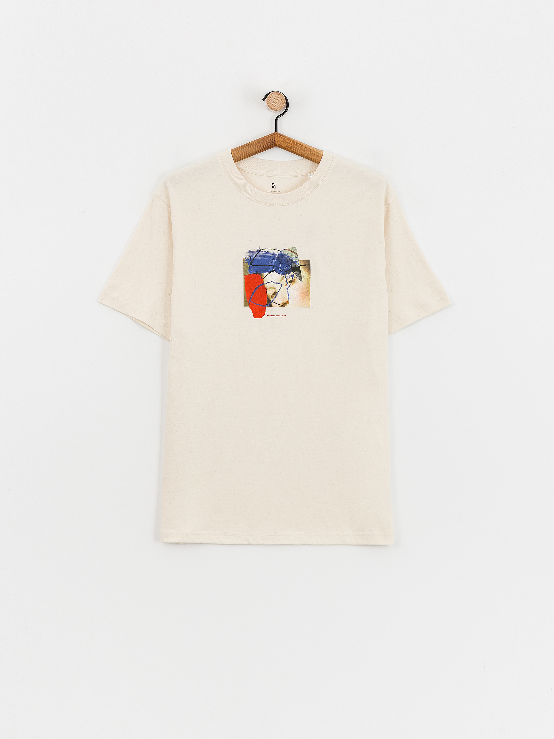 T-shirt Poetic Collective Half on Half (off white)