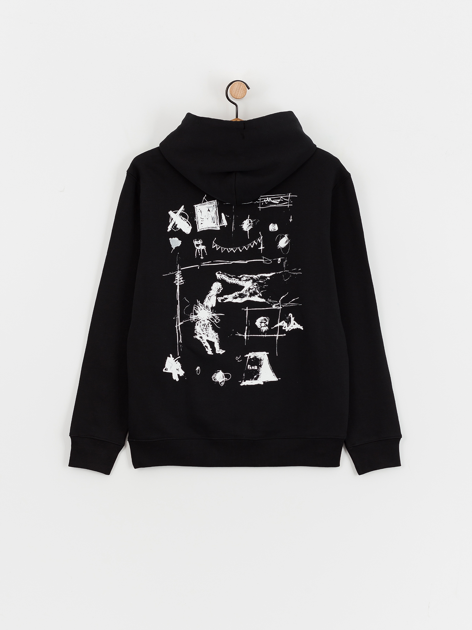 Bluza z kapturem Poetic Collective Fear Sketch HD (black)