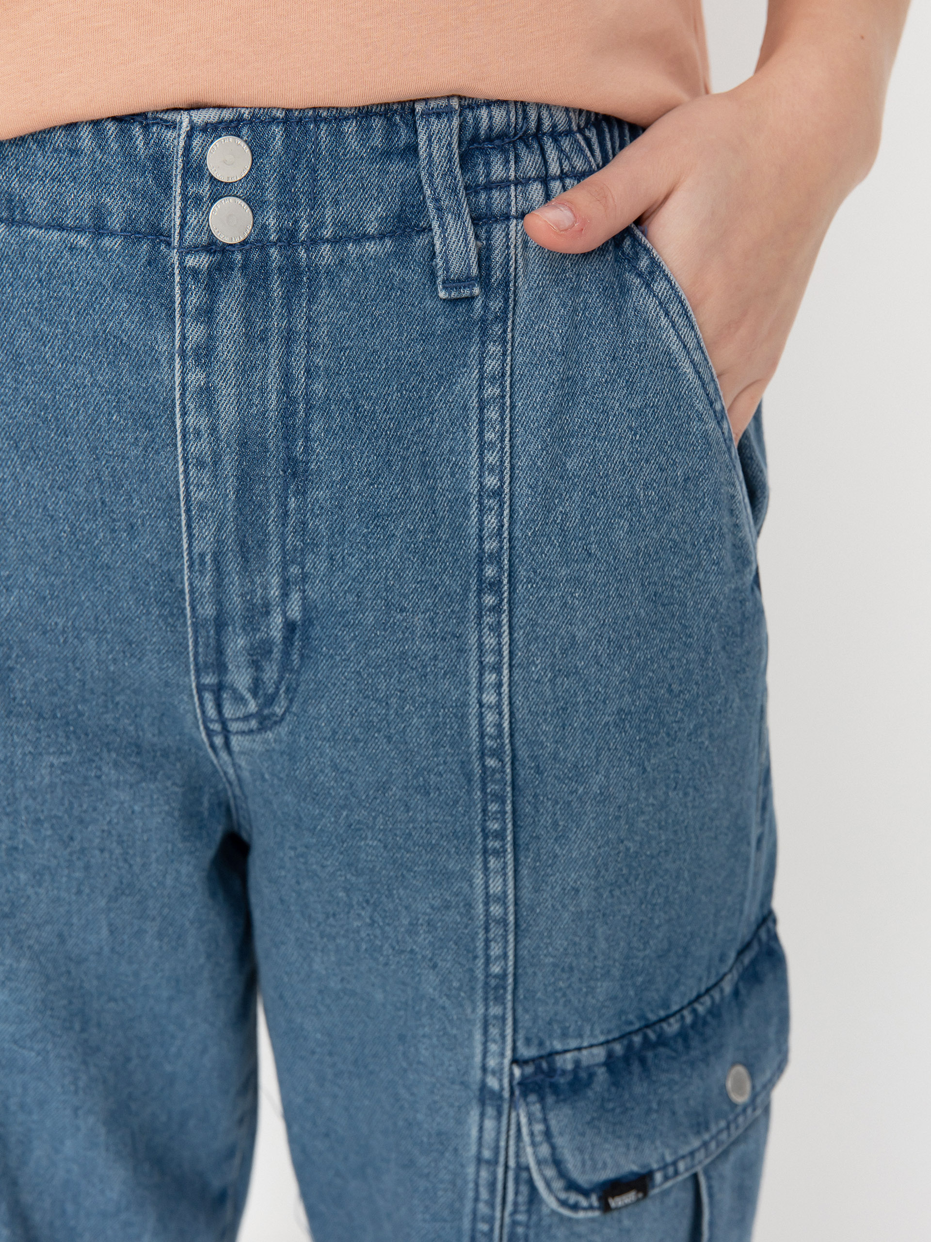 Spodnie Vans Sidewalk Denim Cargo Wmn (stone wash)