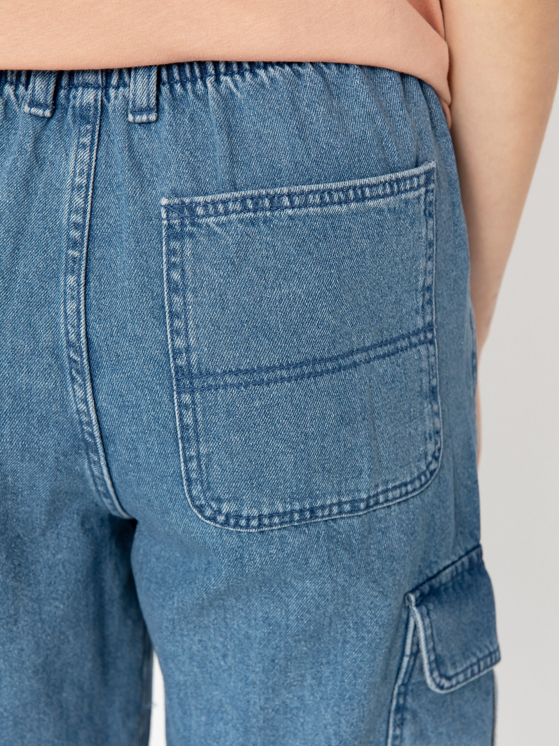 Spodnie Vans Sidewalk Denim Cargo Wmn (stone wash)