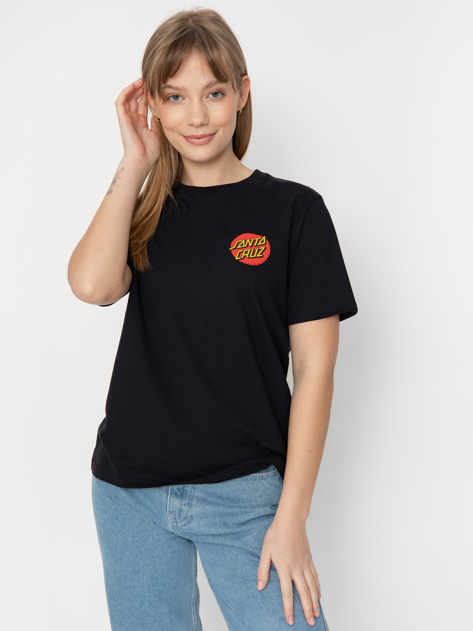 T-shirt Santa Cruz Classic Dot Chest Wmn (black)