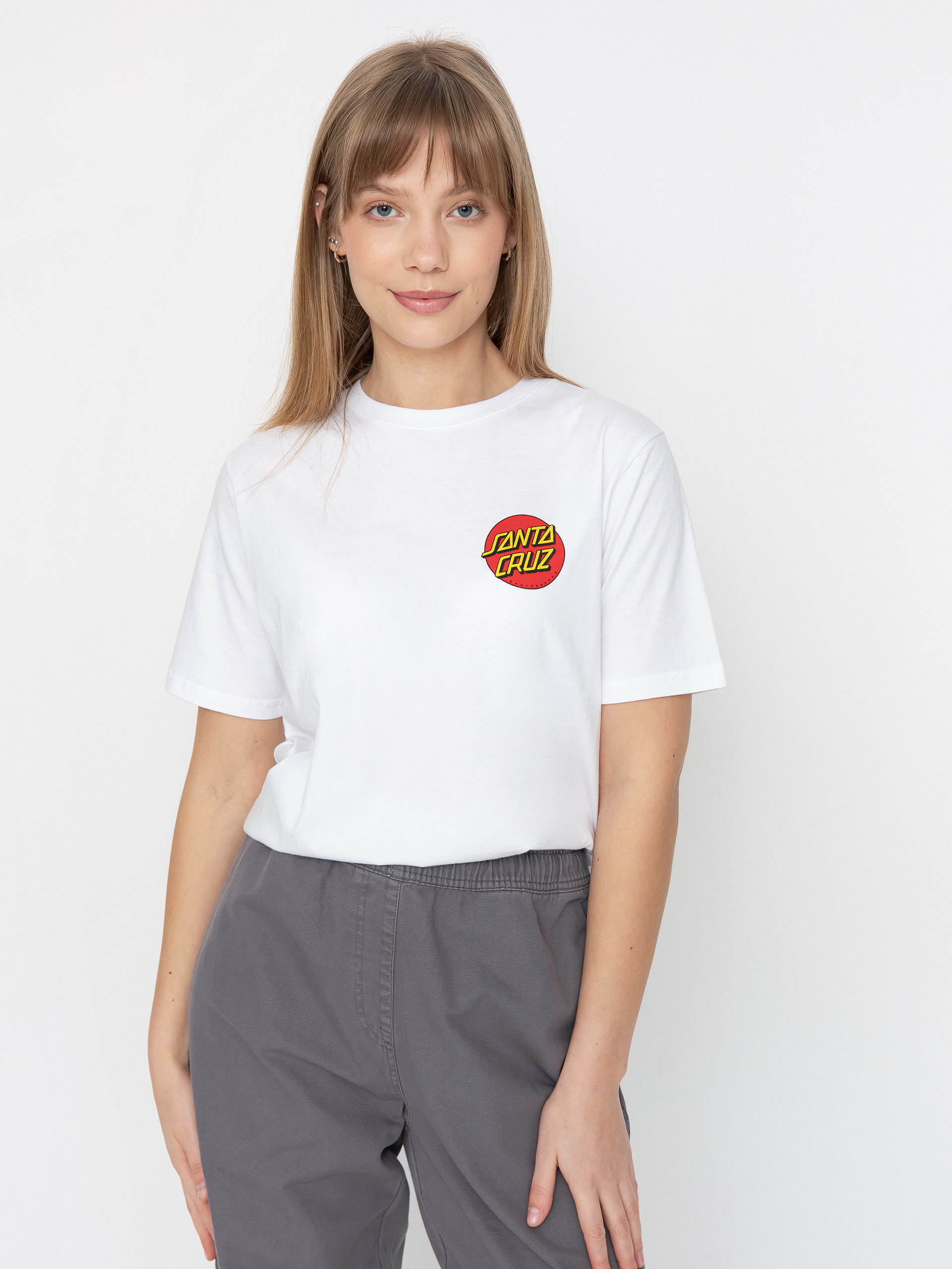 T-shirt Santa Cruz Classic Dot Chest Wmn (white)