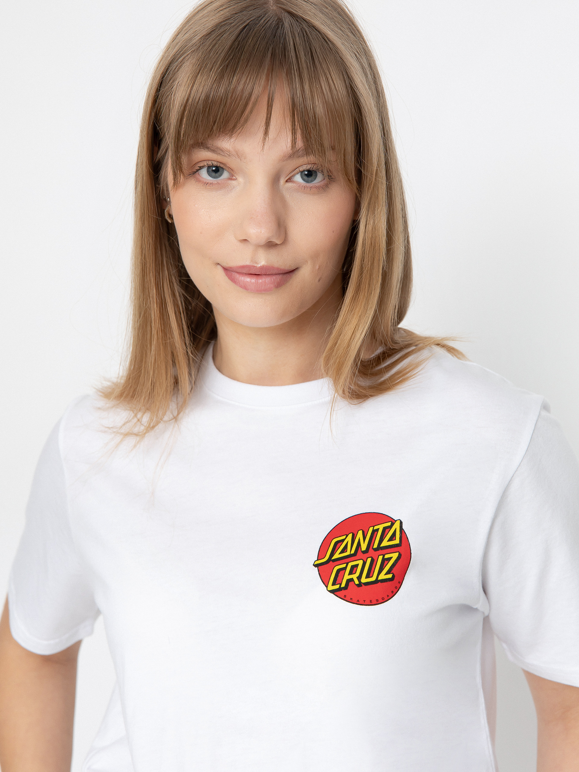 T-shirt Santa Cruz Classic Dot Chest Wmn (white)