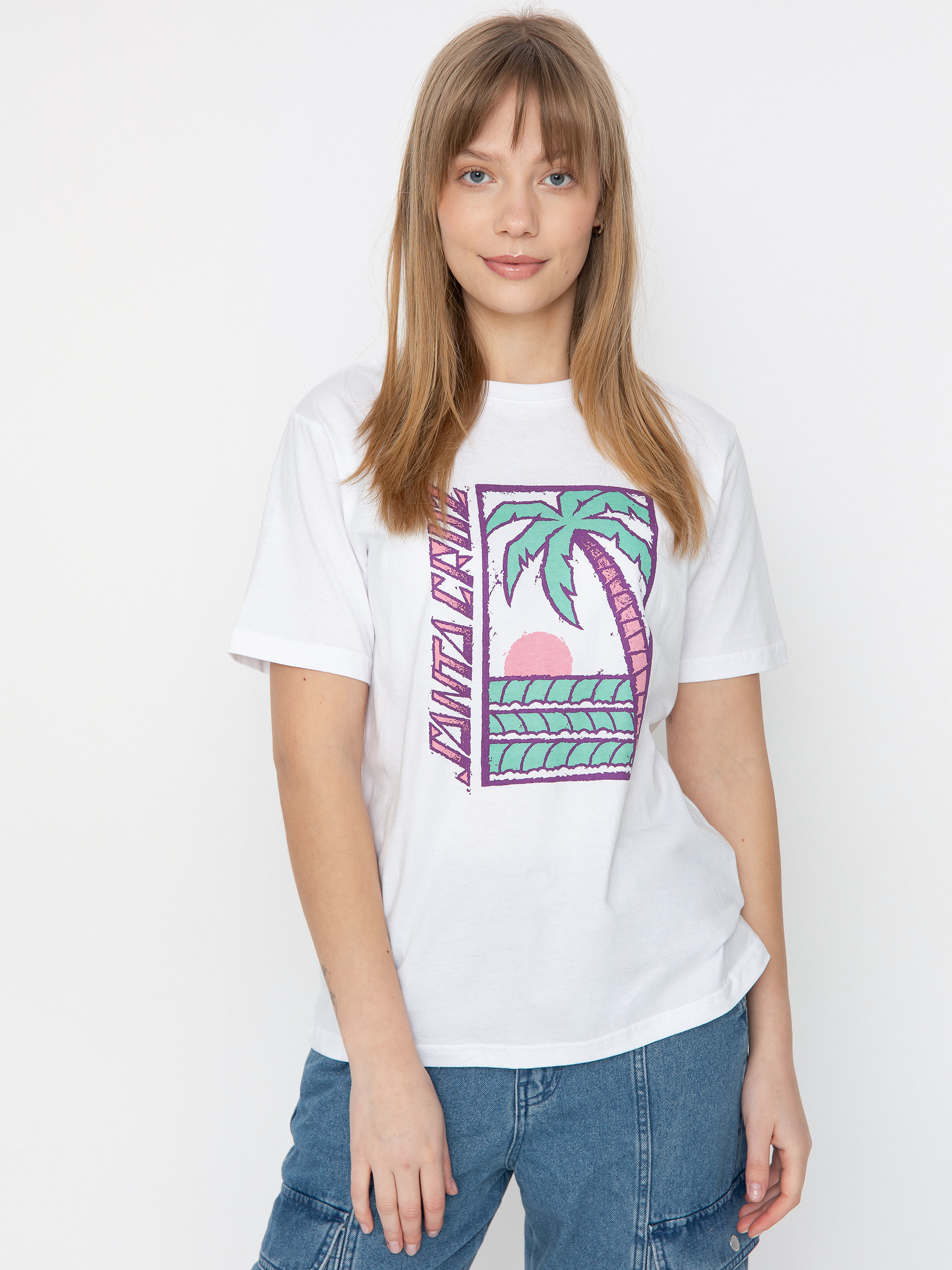 T-shirt Santa Cruz Palm Strip Wmn (white)