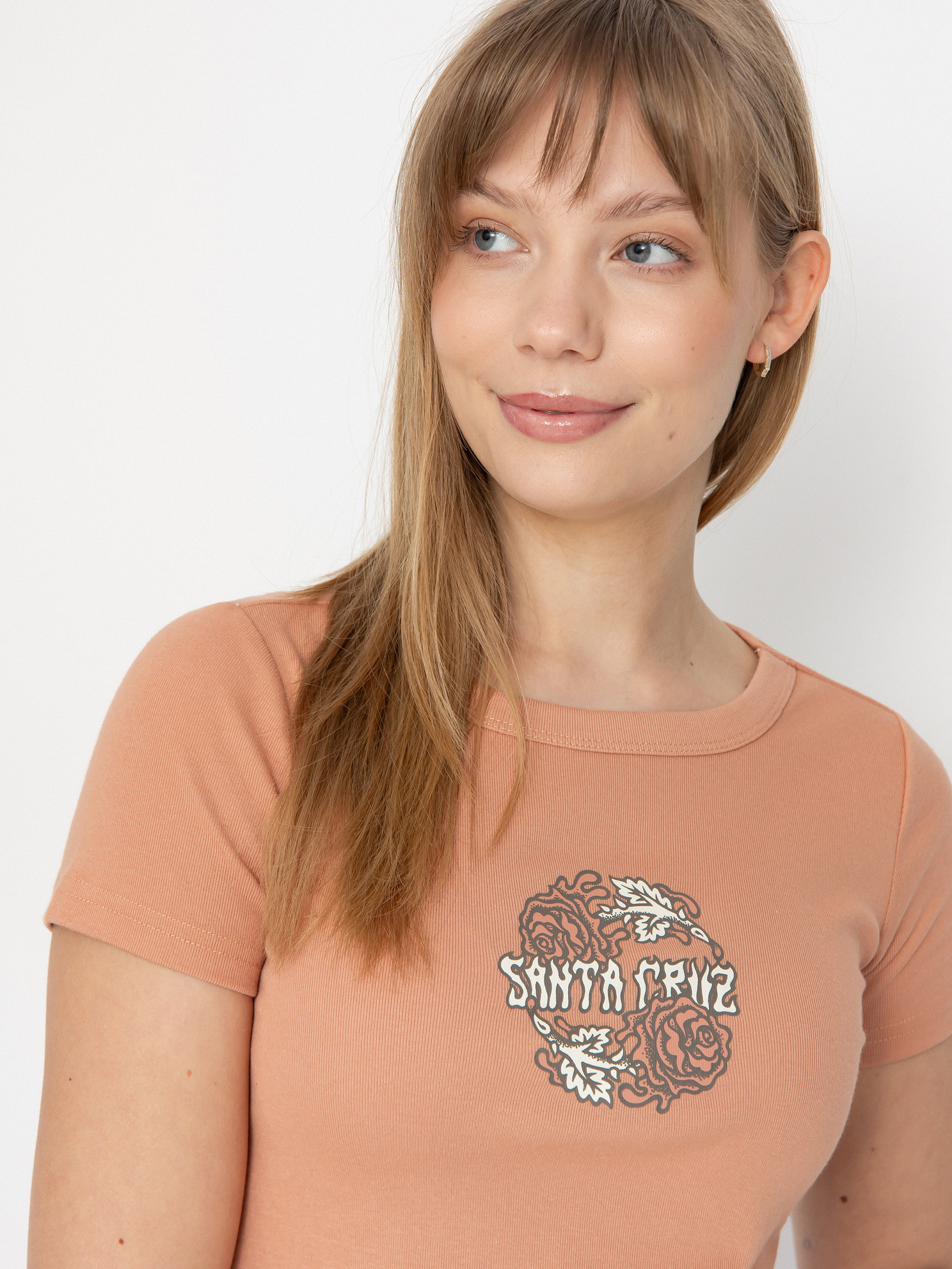 T-shirt Santa Cruz Dressen Rose Crew Two Front Wmn (clay)