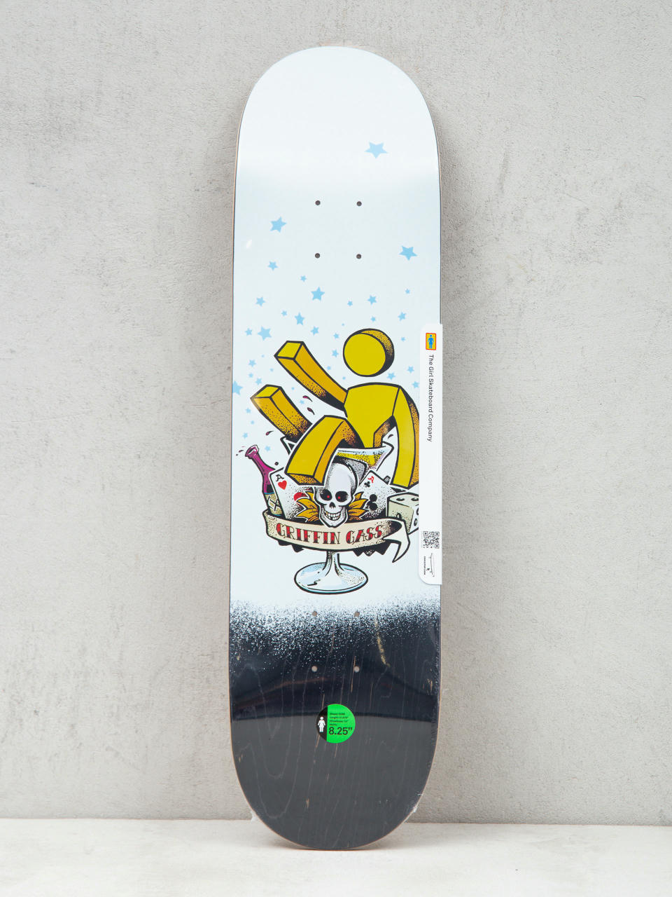 Deck Girl Skateboard Gass Mans Ruin (white/black/yellow)