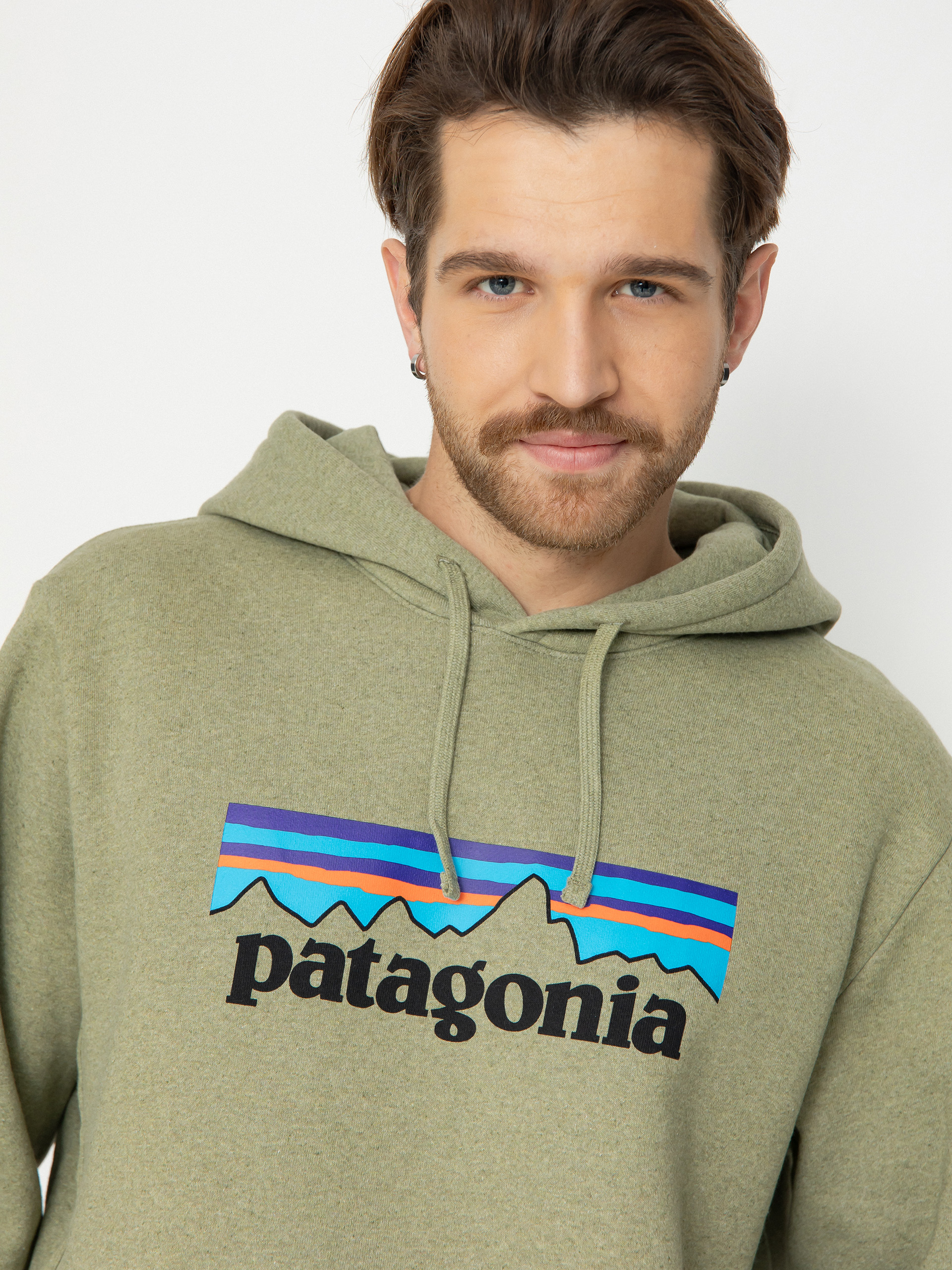 Bluza z kapturem Patagonia P-6 Logo Uprisal HD (buckhorn green)