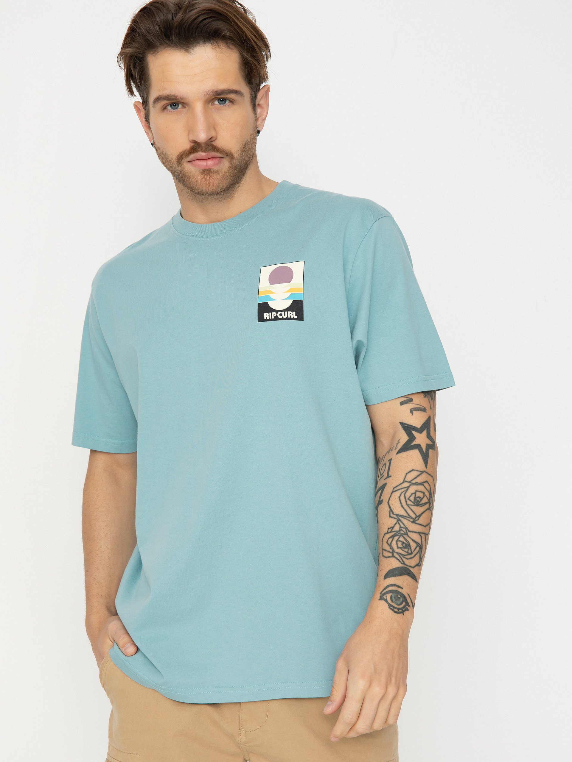 T-shirt Rip Curl Surf Revivial Peaking (dusty blue)