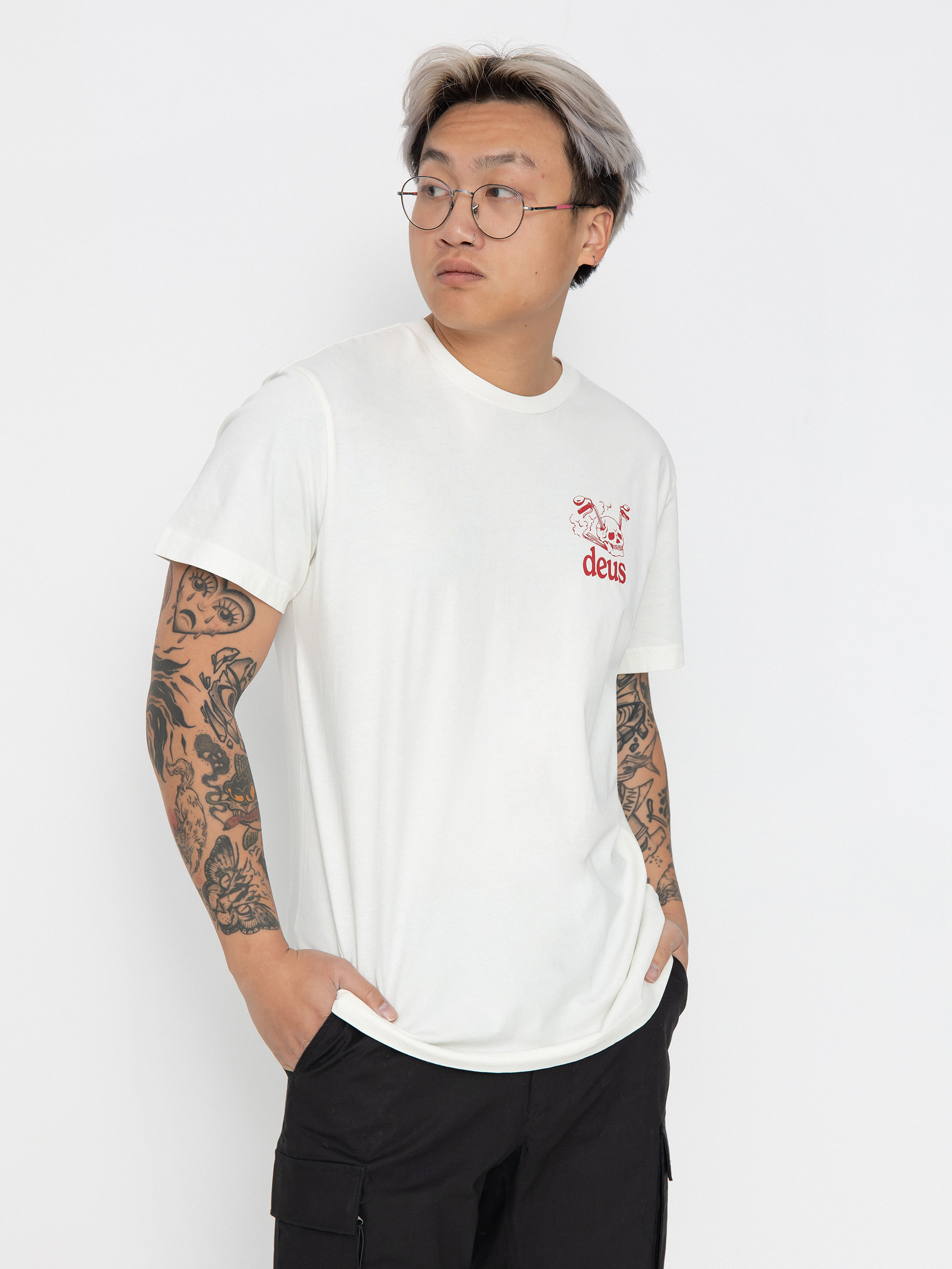 T-shirt Deus Ex Machina Crossroad (vintage white)