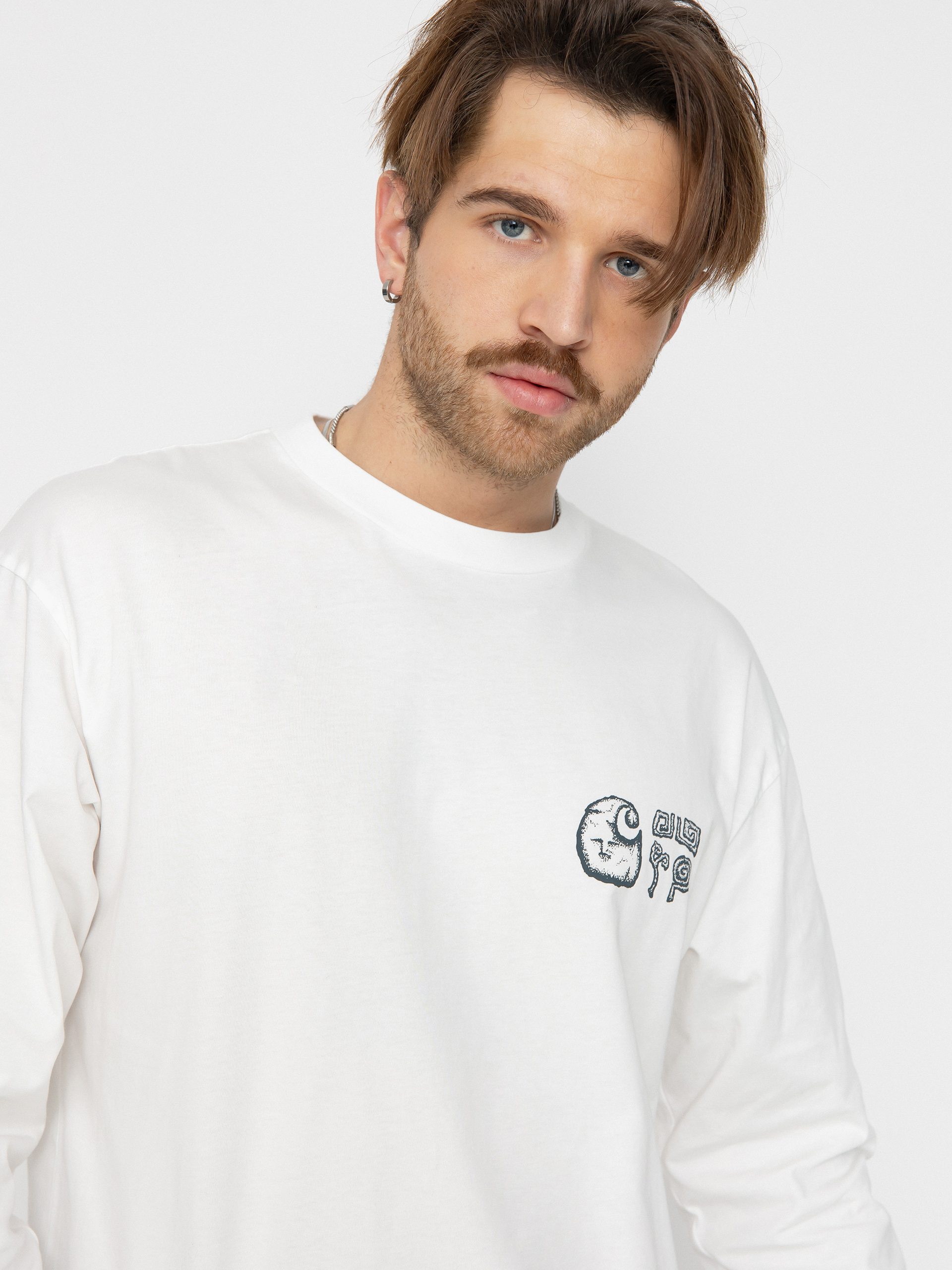 Longsleeve Carhartt WIP Mimetolith (white/flint)