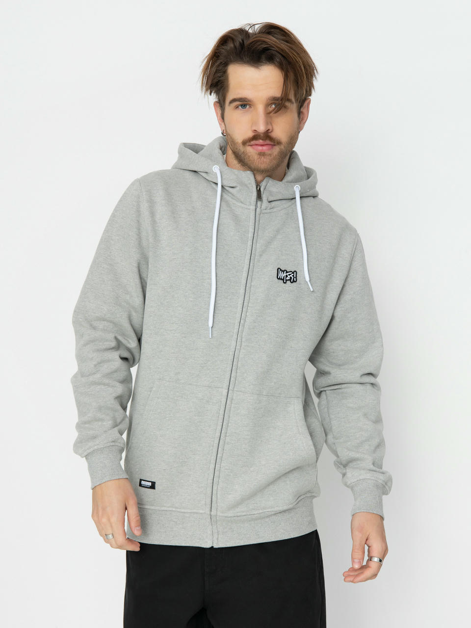 Bluza z kapturem MassDnm Signature Patch ZHD (lt heather grey)