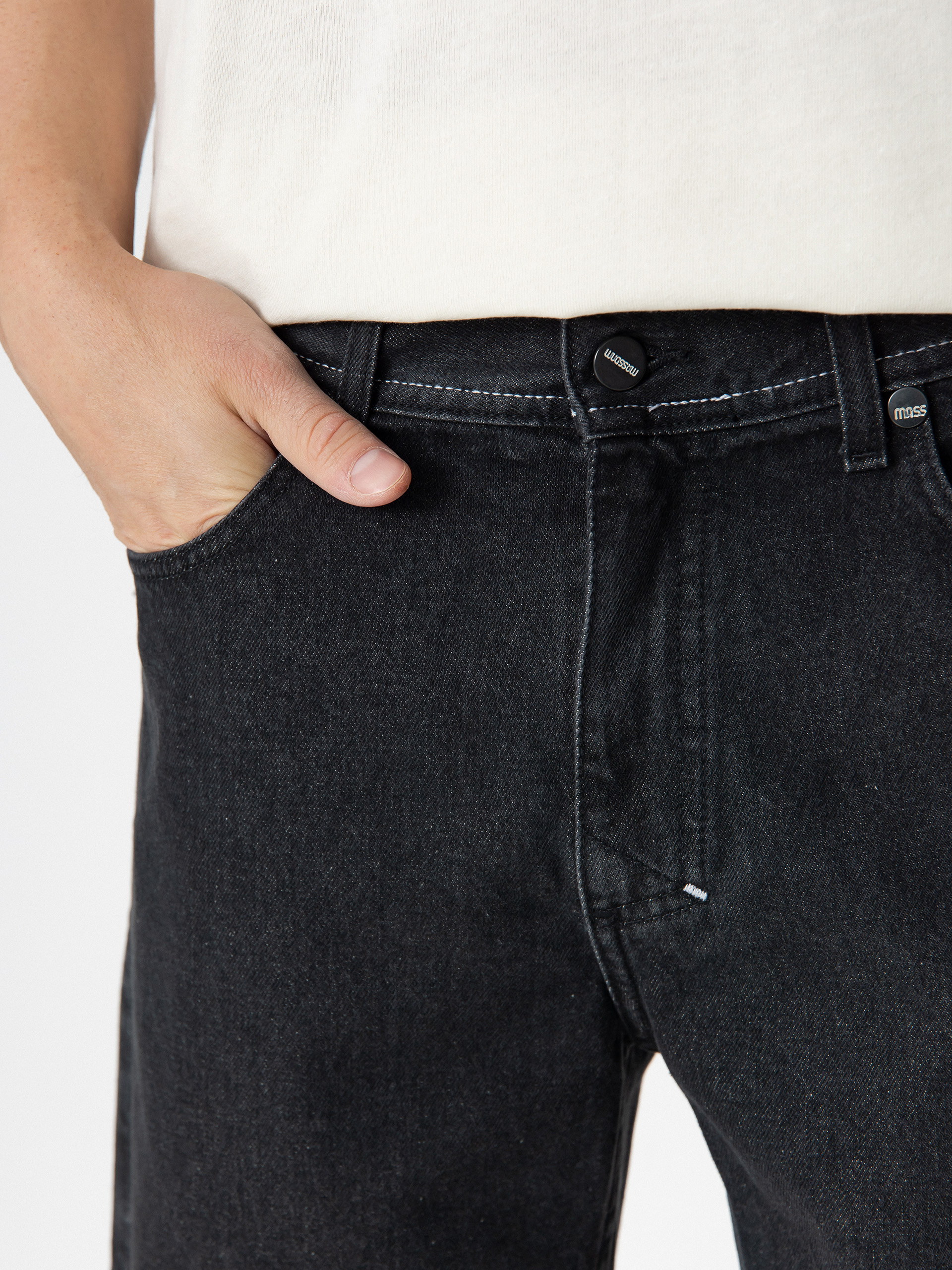 Szorty MassDnm Jeans Box (black washed)