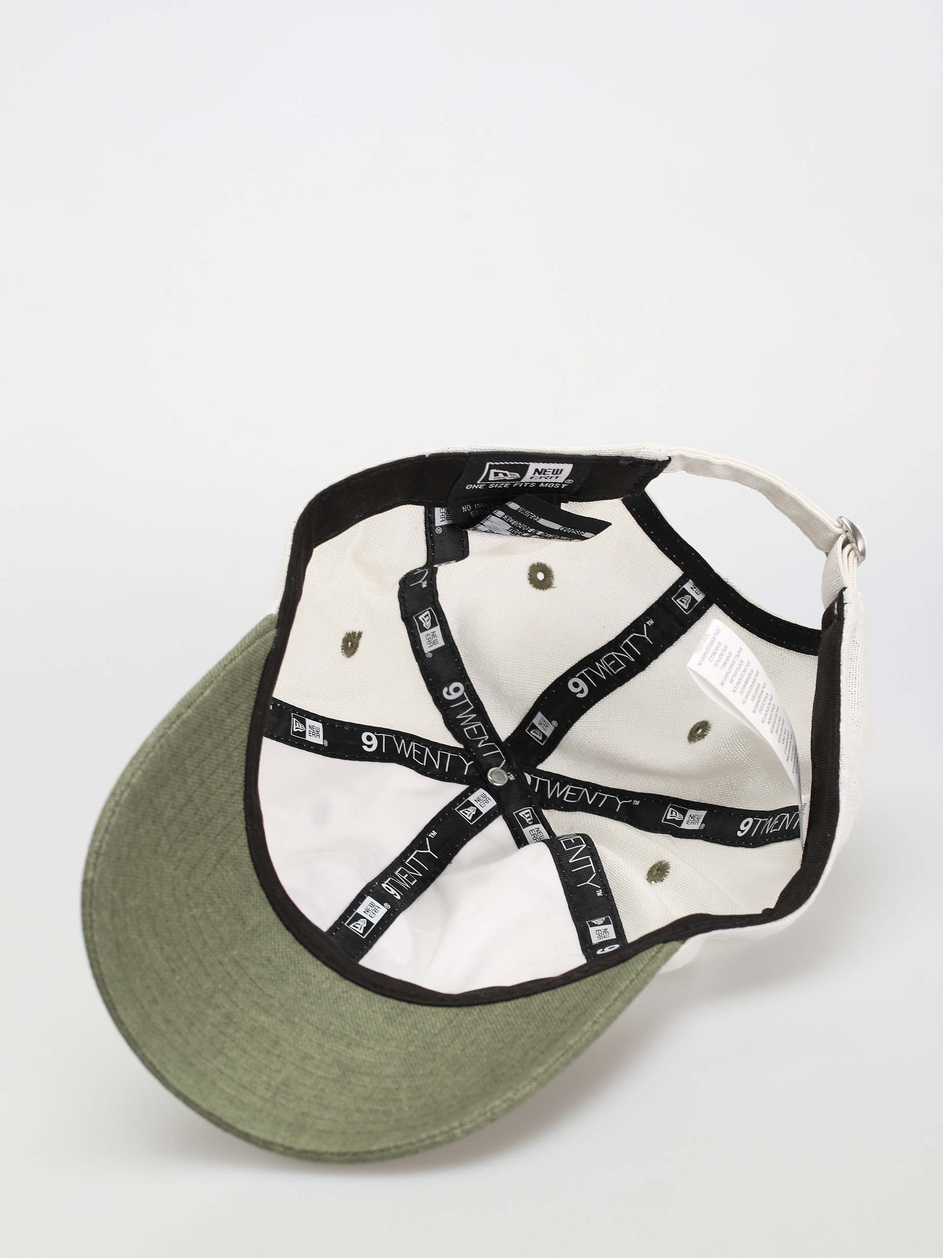 Czapka z daszkiem New Era Linen Script 9Twenty (white/green)