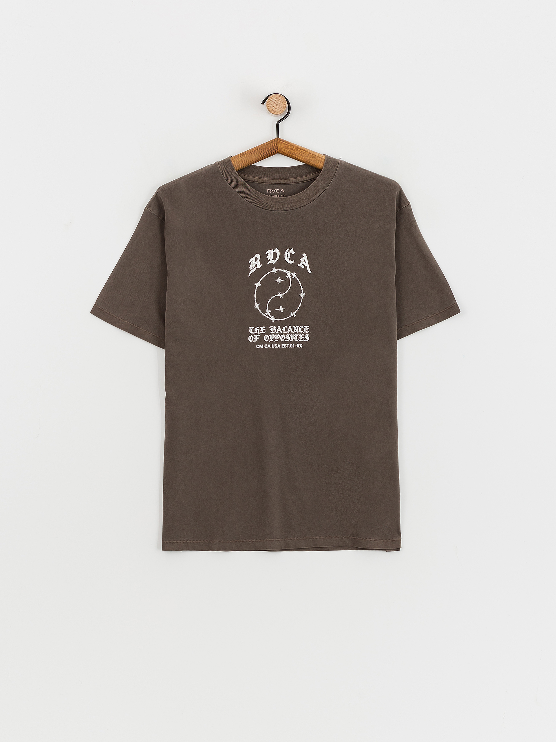 T-shirt RVCA Lax Relaxed Wmn (dark choc)